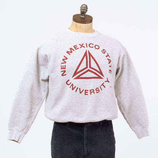 3 Vintage 90s New Mexico State University Sweatshirt - Medium | NMSU College Apparel Graphic Crewneck Pullover Sweater