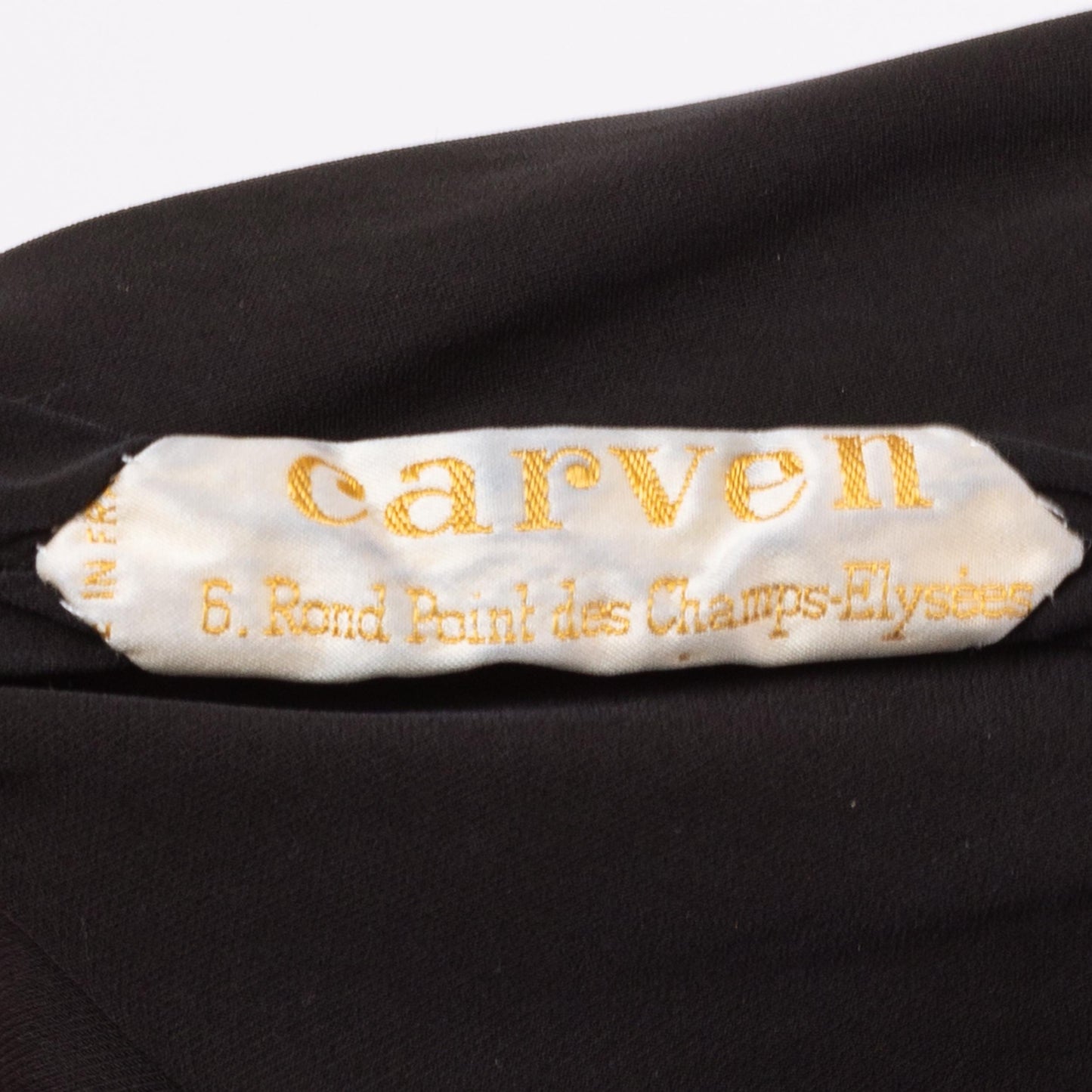 Vintage 60s Carven French Couture Little Black Dress - Medium | 1960s Paris France Long Sleeve Mini Wrap Dress, Cocktail Dress