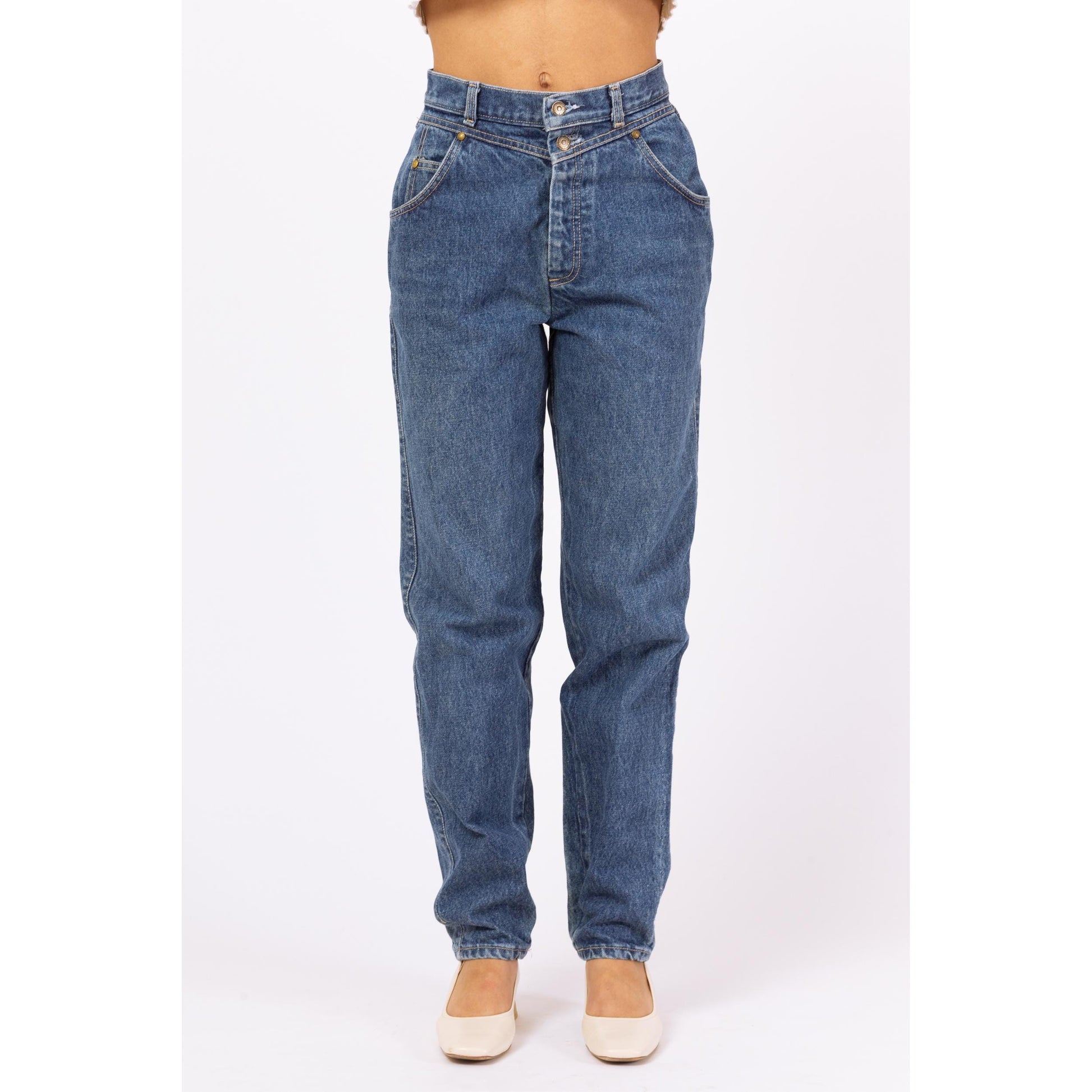 Vintage 80s Levis Double Yoke Western Jeans - 26.5" Waist | Levi's High Waisted Jeans, 80s Baggy Fit Mom Jeans