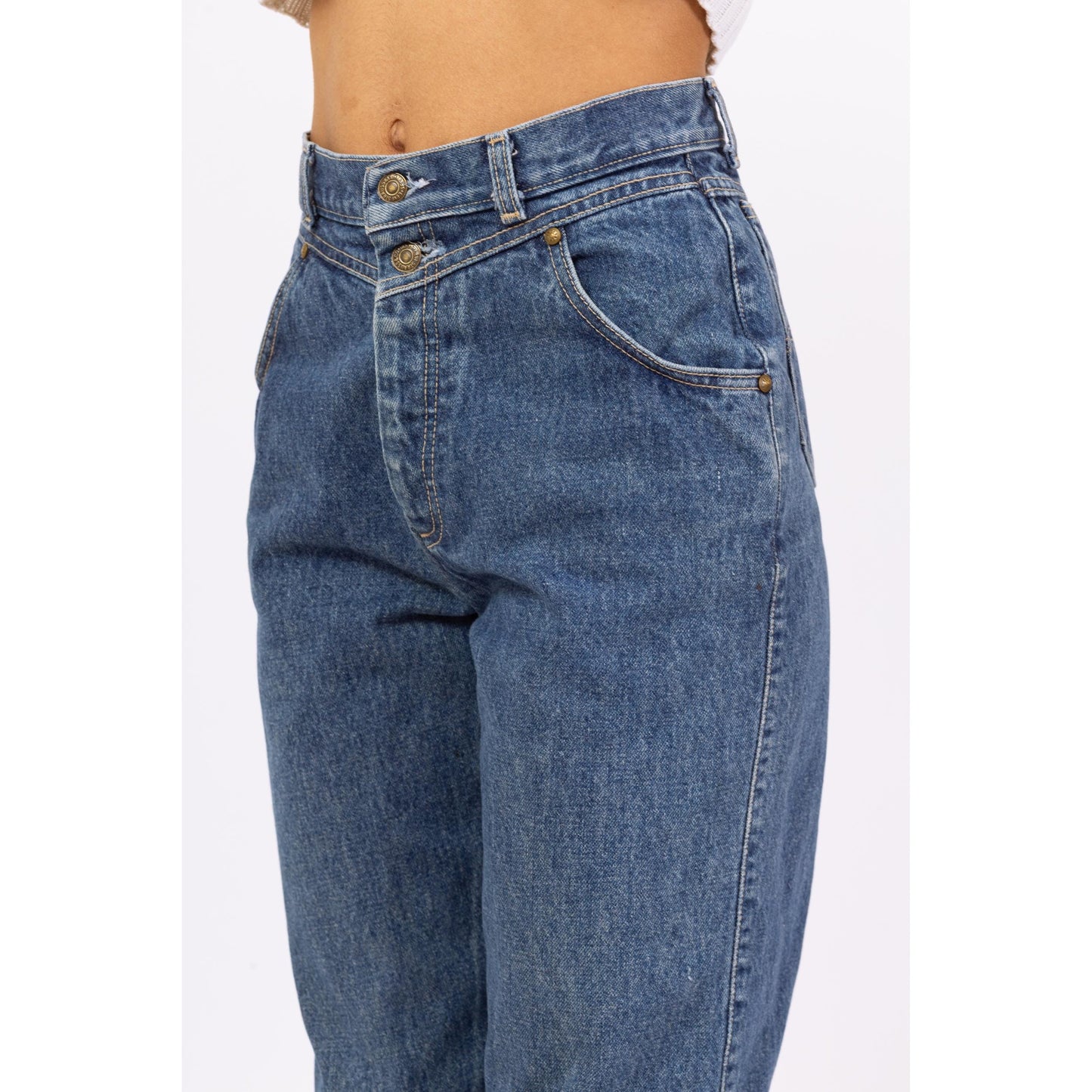 Vintage 80s Levis Double Yoke Western Jeans - 26.5" Waist | Levi's High Waisted Jeans, 80s Baggy Fit Mom Jeans