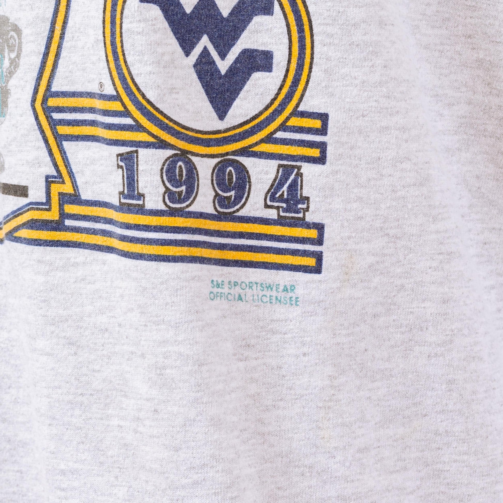 3 Vintage 90s West Virginia University Sugar Bowl Sweatshirt - Large to XL | 1994 Heather Grey College Football Pullover Crew Neck Sweater