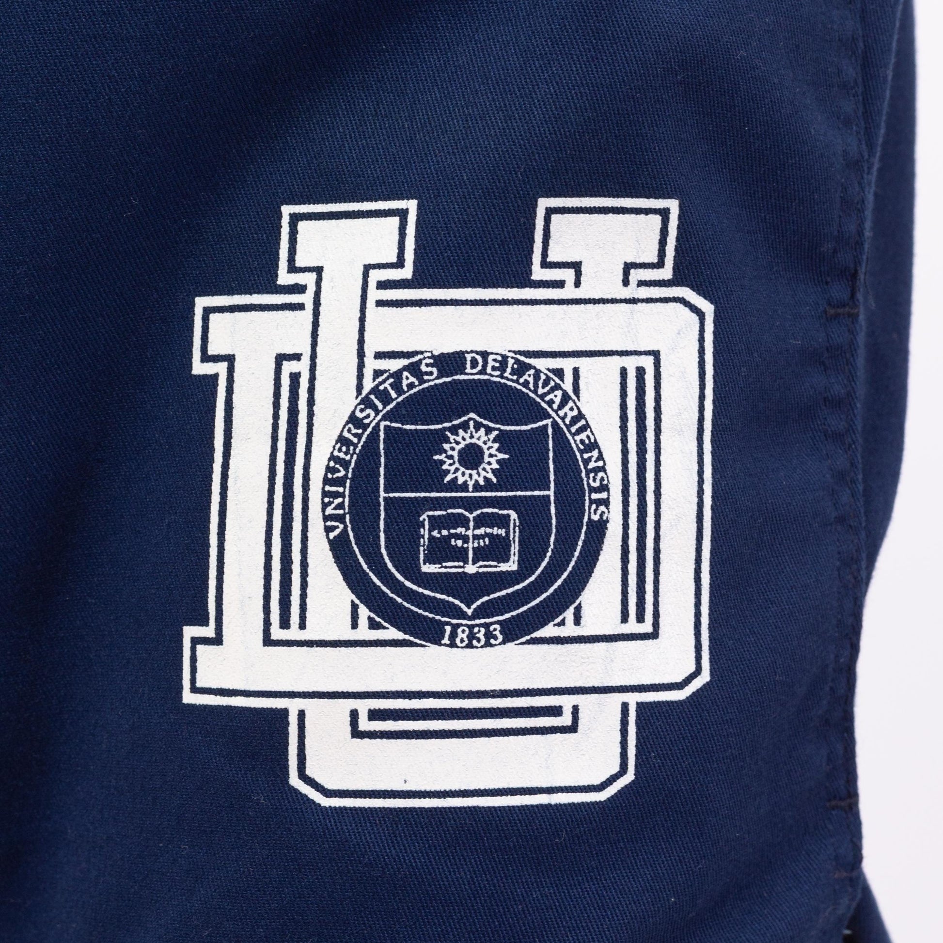 3 Vintage 80s University Of Delaware Track Shorts - Medium, 30"-34" Waist | Unisex Navy Blue Retro Mini Gym Shorts
