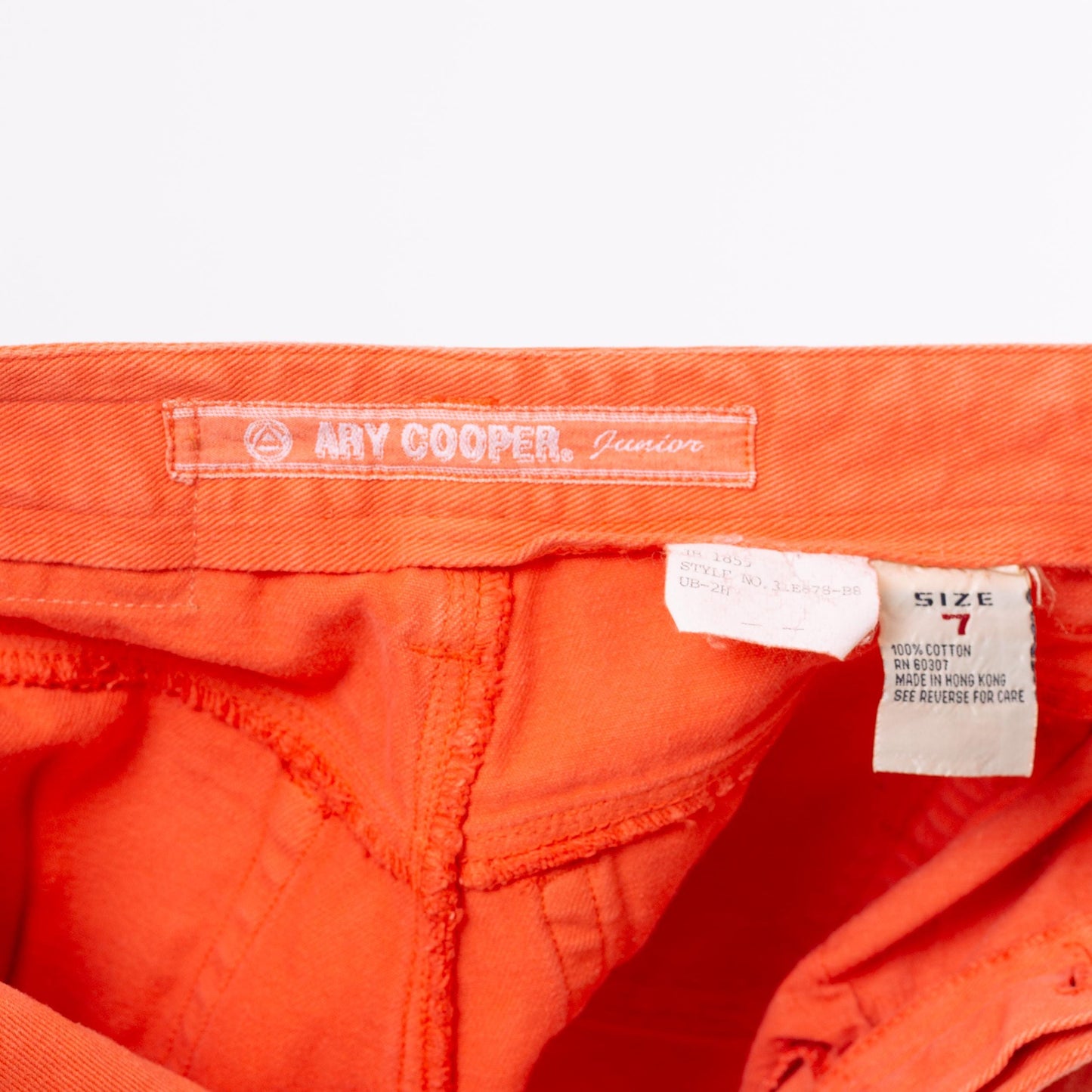 Vintage 90s Peach Cuffed Jean Shorts - Extra Small, 25" | Orange Denim High Waisted Shorts, Summer Jean Shorts