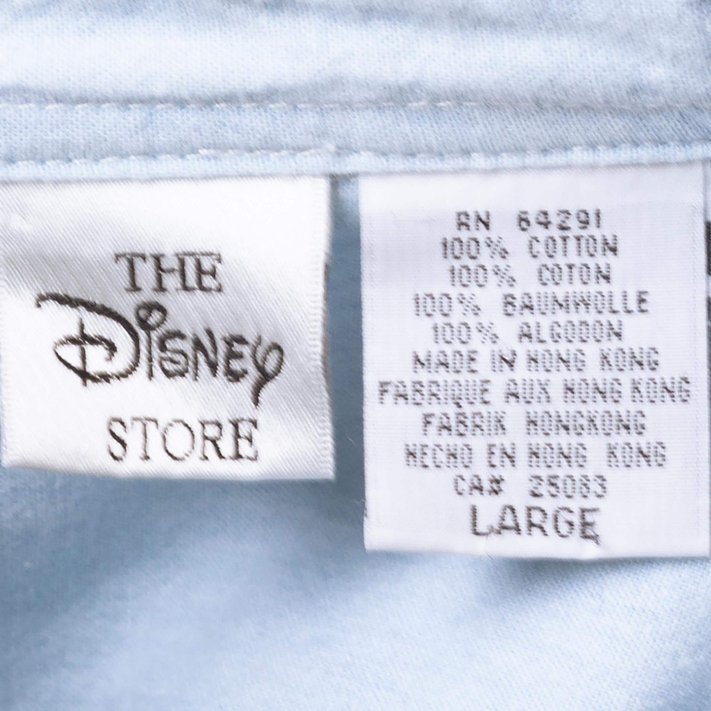 Vintage 90s Winnie the Pooh Chambray Shirt - Large | Disney Embroidered Button Down Piglet Tigger Eeyore Characters Top