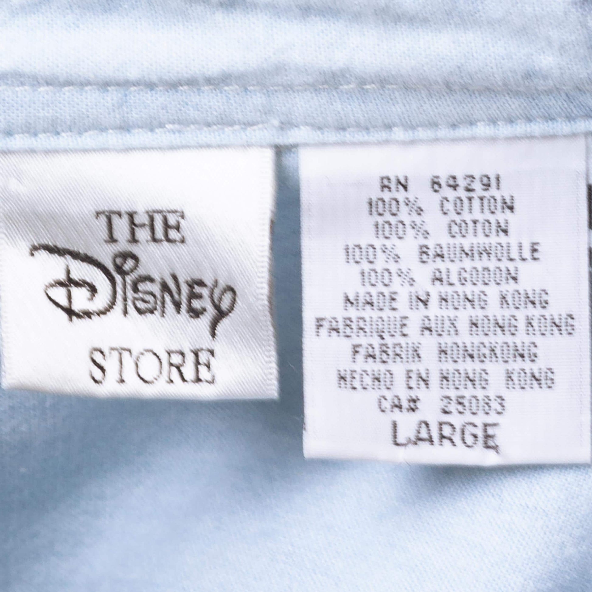 Vintage 90s Winnie the Pooh Chambray Shirt - Large | Disney Embroidered Button Down Piglet Tigger Eeyore Characters Top