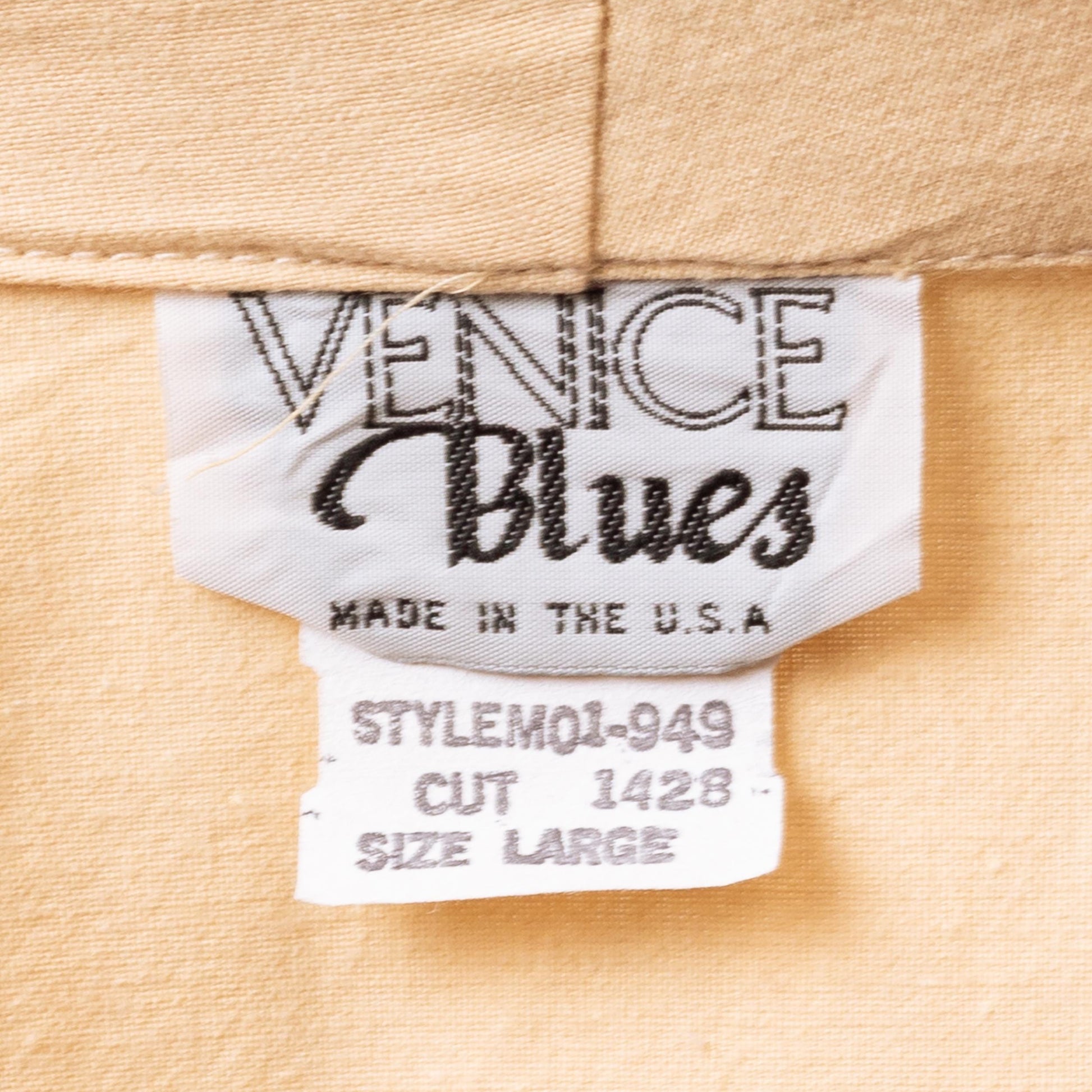 Vintage 80s Tan Cotton Chore Pocket Blazer - Large | Minimalist Lightweight Open Front Jacket, Neutral Layering Basic