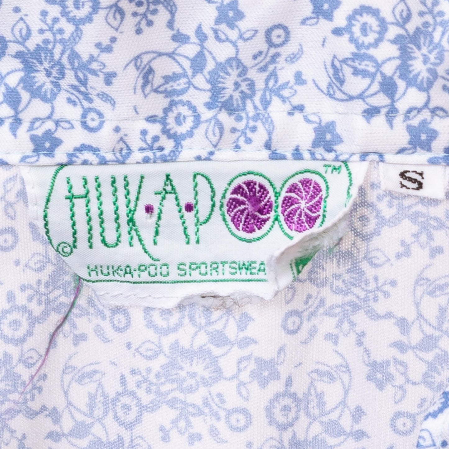 Vintage 70s Blue Floral Disco Shirt - XXS to XS | Long Sleeve Semi Sheer Collared Top, Retro Mod Boho Button Up Blouse