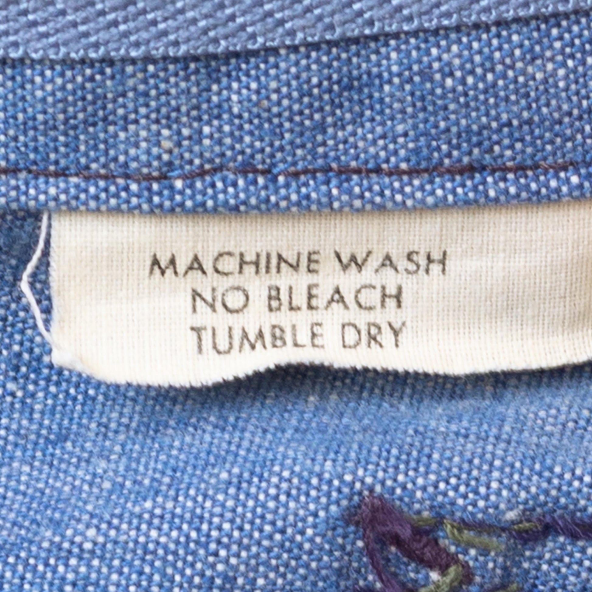 Vintage 70s Chambray Flare Sailor Jeans - Extra Small, 26x33 | High Rise Light Blue Cotton Bell Bottom Pants