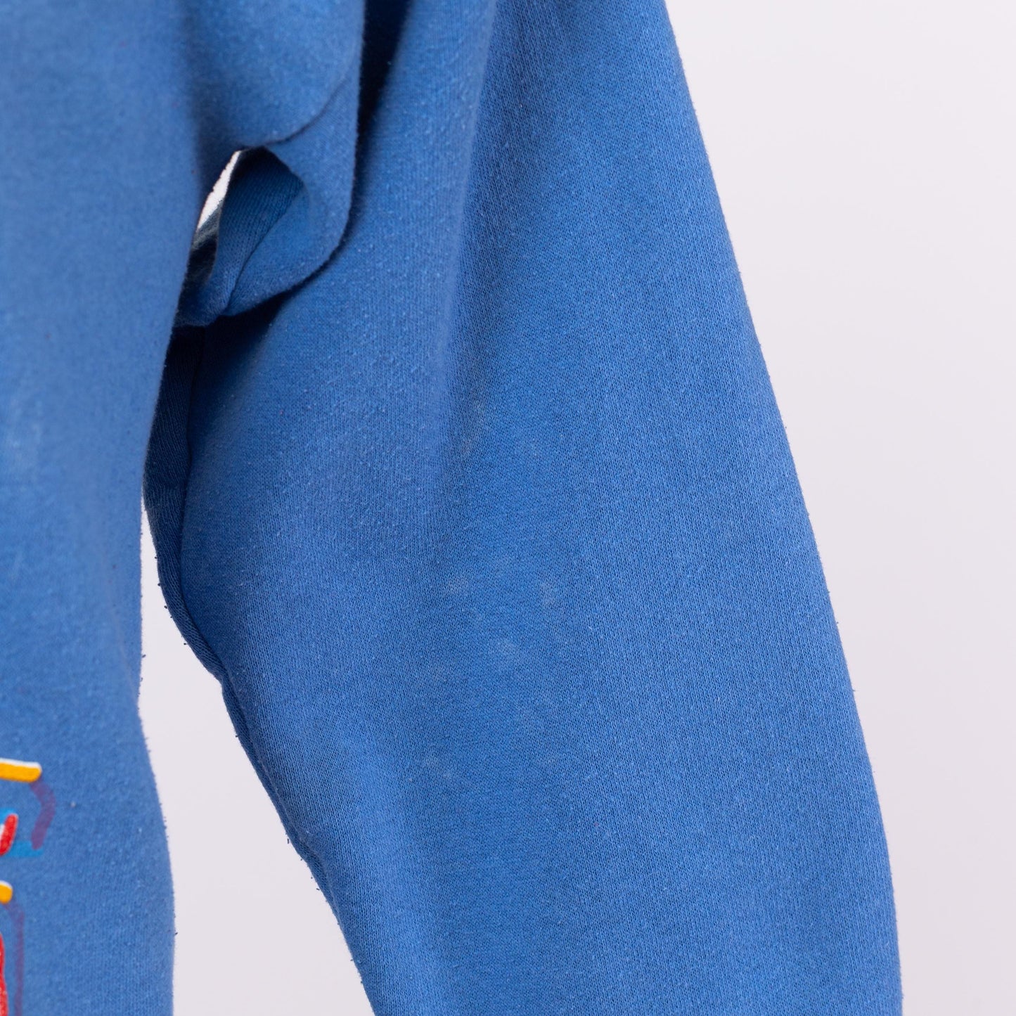 3 Vintage 90s University Of Kansas Jayhawks Sweatshirt - Medium to Large | Blue College Sports Crewneck Pullover Sweater