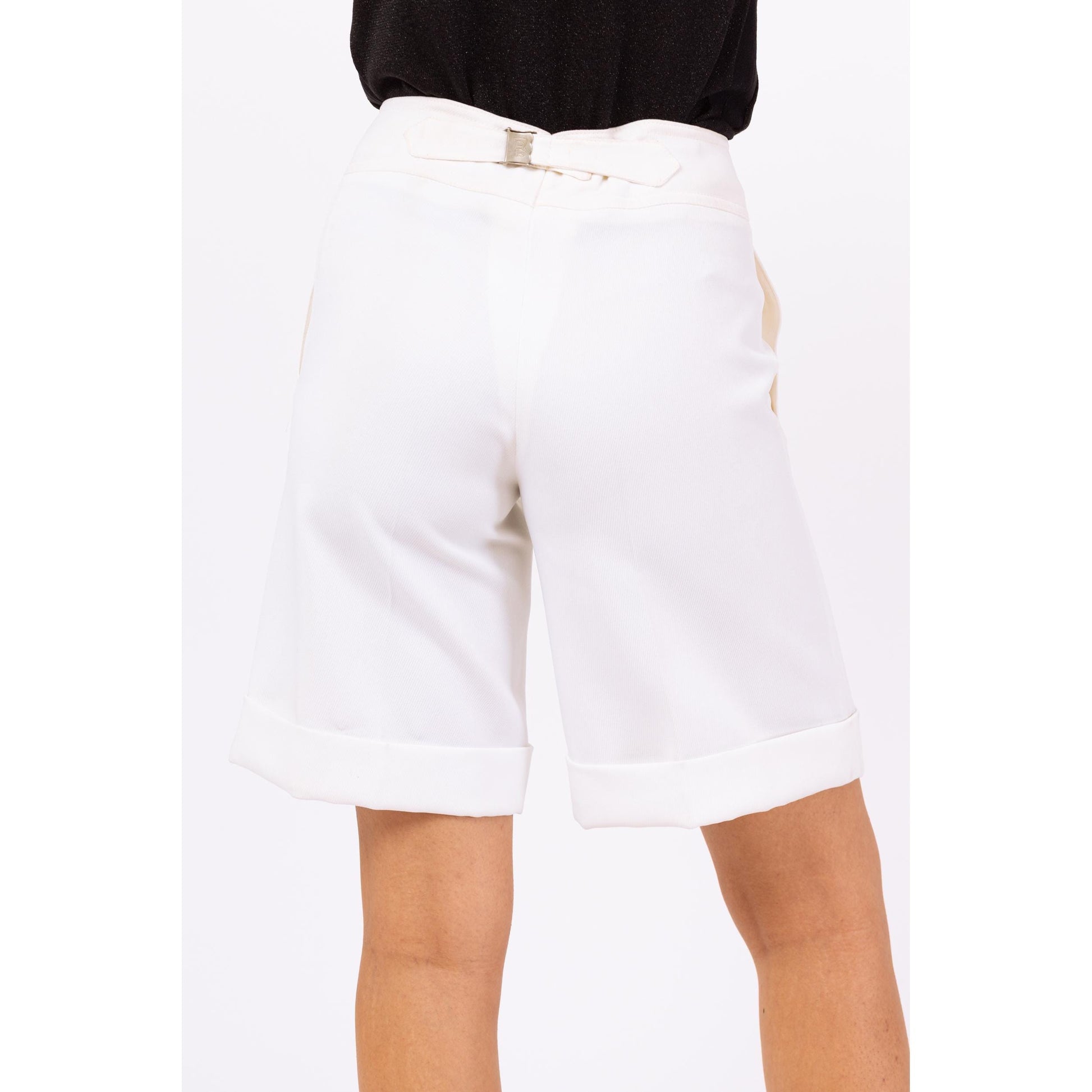 Vintage 80s Bogner White Tennis Shorts NWT - Small, 27" Waist | Deadstock High Waisted Athletic Shorts, Long Inseam Sportswear Shorts