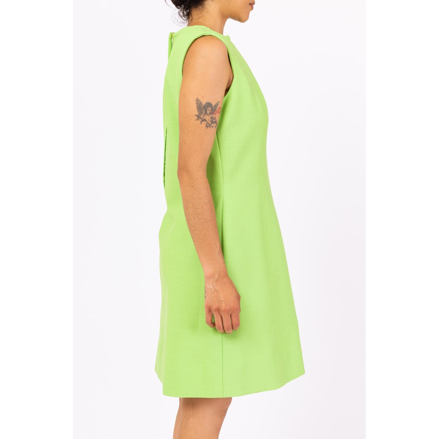 Vintage 60s Mod Lime Green Mini Dress - Medium Vintage 60s Mod Lime Green Mini Dress - Medium