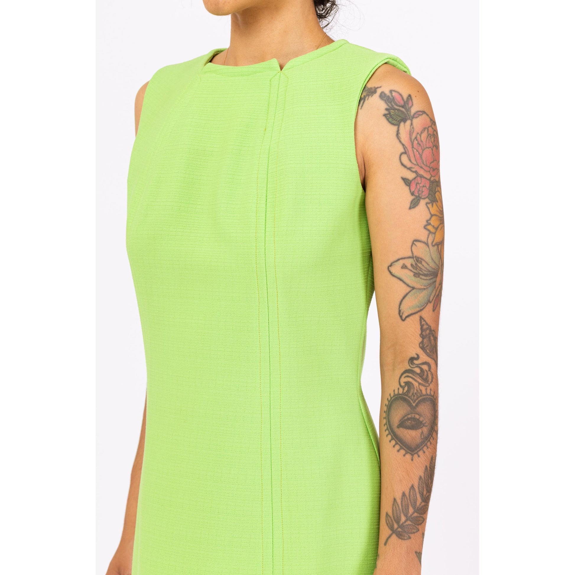 Vintage 60s Mod Lime Green Mini Dress - Medium Flying Apple Vintage Vintage 60s Mod Lime Green Mini Dress - Medium Flying Apple Vintage