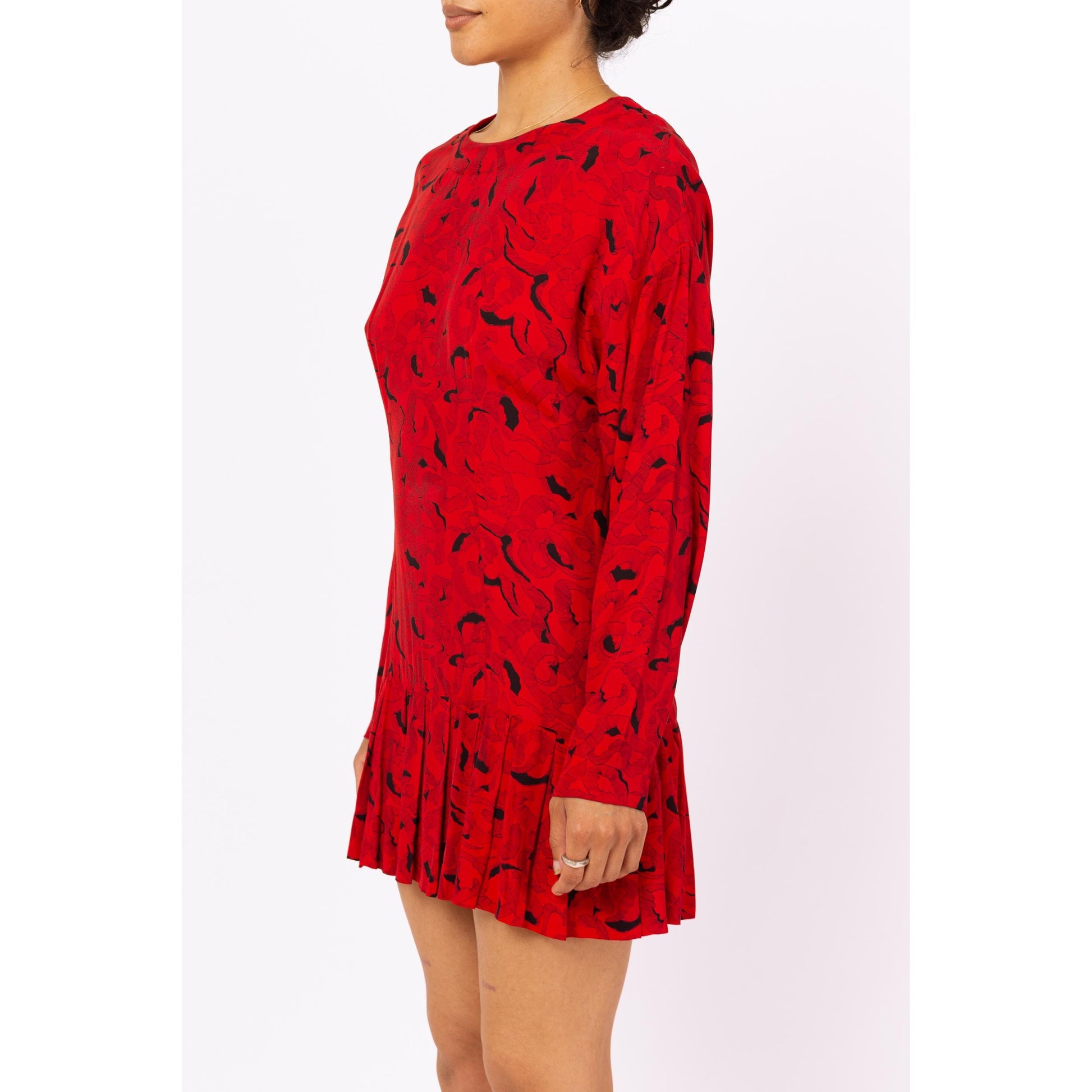 red micro mini dress Laticia Mini Dress in Satin Red