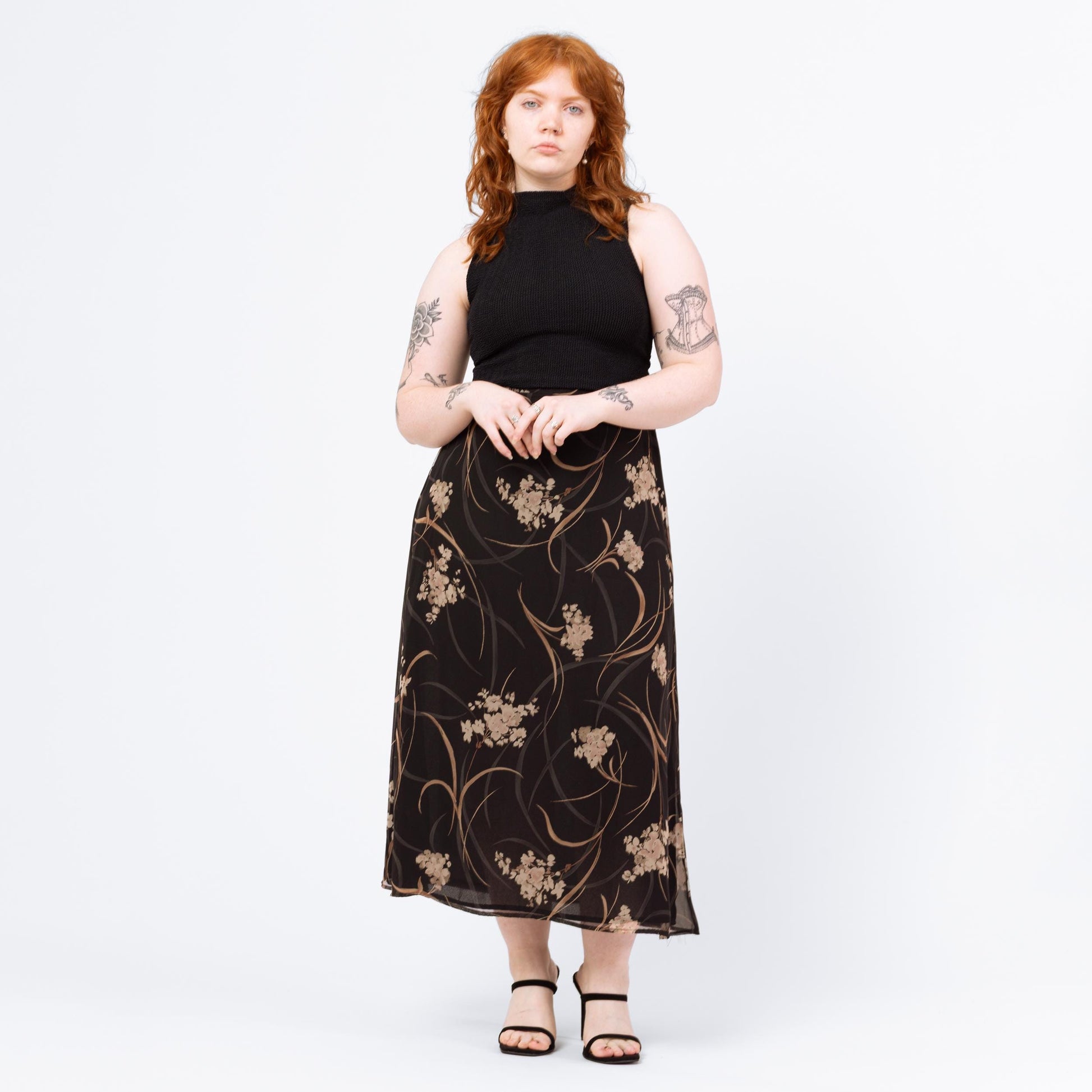 Floral Skirt Long Black Skirt 90s Vintage Floral Maxi Skirt 90s Grunge Long Bordeaux Skirt Boho Floral Skirt Long Black Skirt 90s Vintage Floral Maxi Skirt 90s Grunge Long Bordeaux Skirt Boho