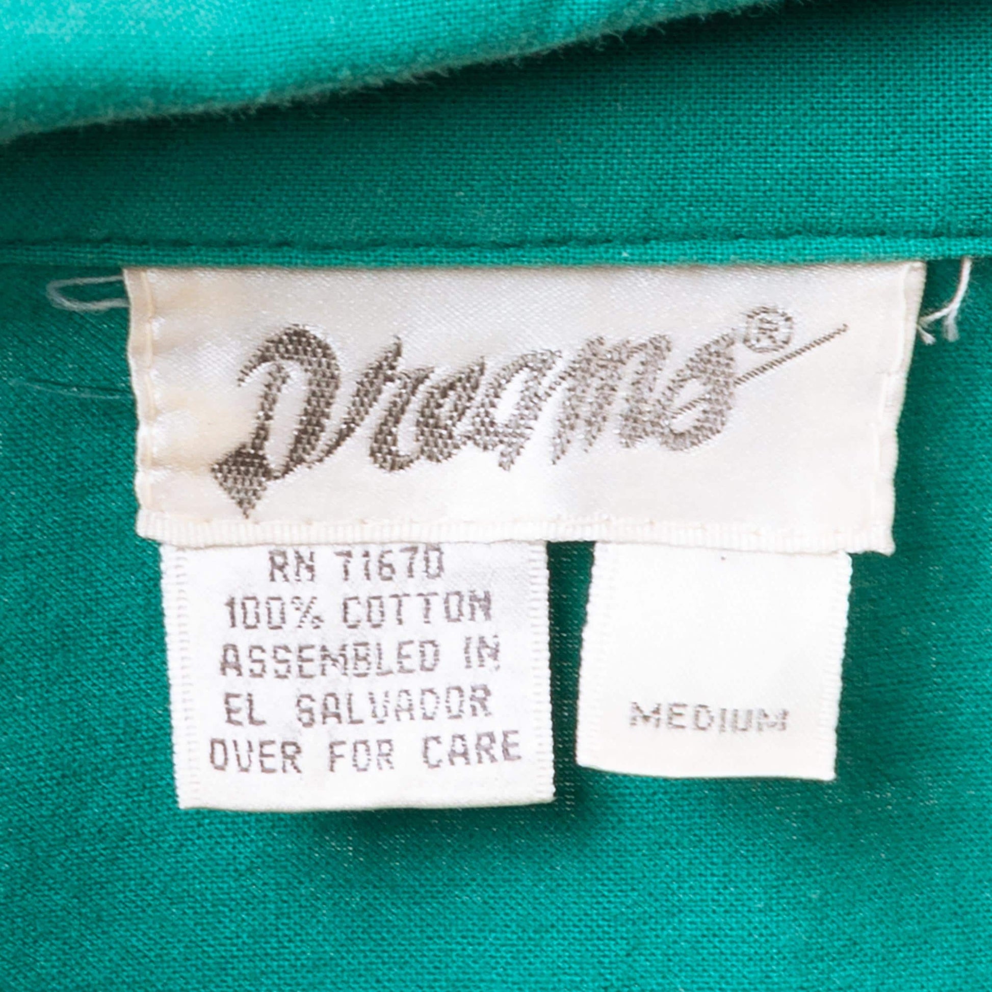 Vintage 80s Teal Green Coverall Jumpsuit - Medium to Large | Zip Up Utility Workwear 3/4 Sleeve Boiler Suit One Piece Outfit