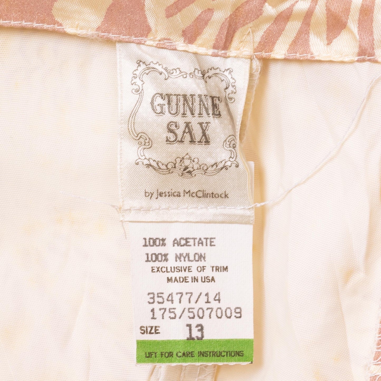 Vintage 80s Gunne Sax Floral Satin Midi Princess Gown, As Is - Medium | Pink & Champagne Off Shoulder Fit Flare Formal Dress