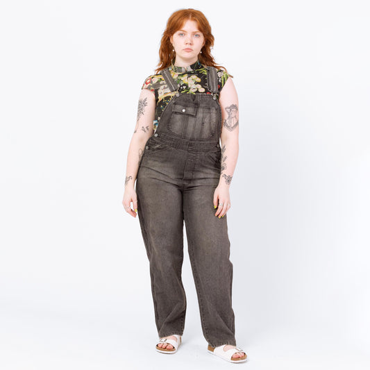 Vintage 90s Faded Grey Denim Overalls - Medium | Women's Overalls, Grunge Carpenter Dungarees Overall Pants