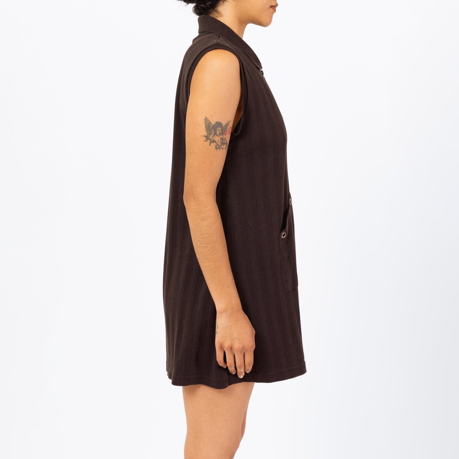 Vintage 90s Black Zip Front Cover Up Mini Dress - Medium Flying Apple Vintage Vintage 90s Black Zip Front Cover Up Mini Dress - Medium Flying Apple Vintage