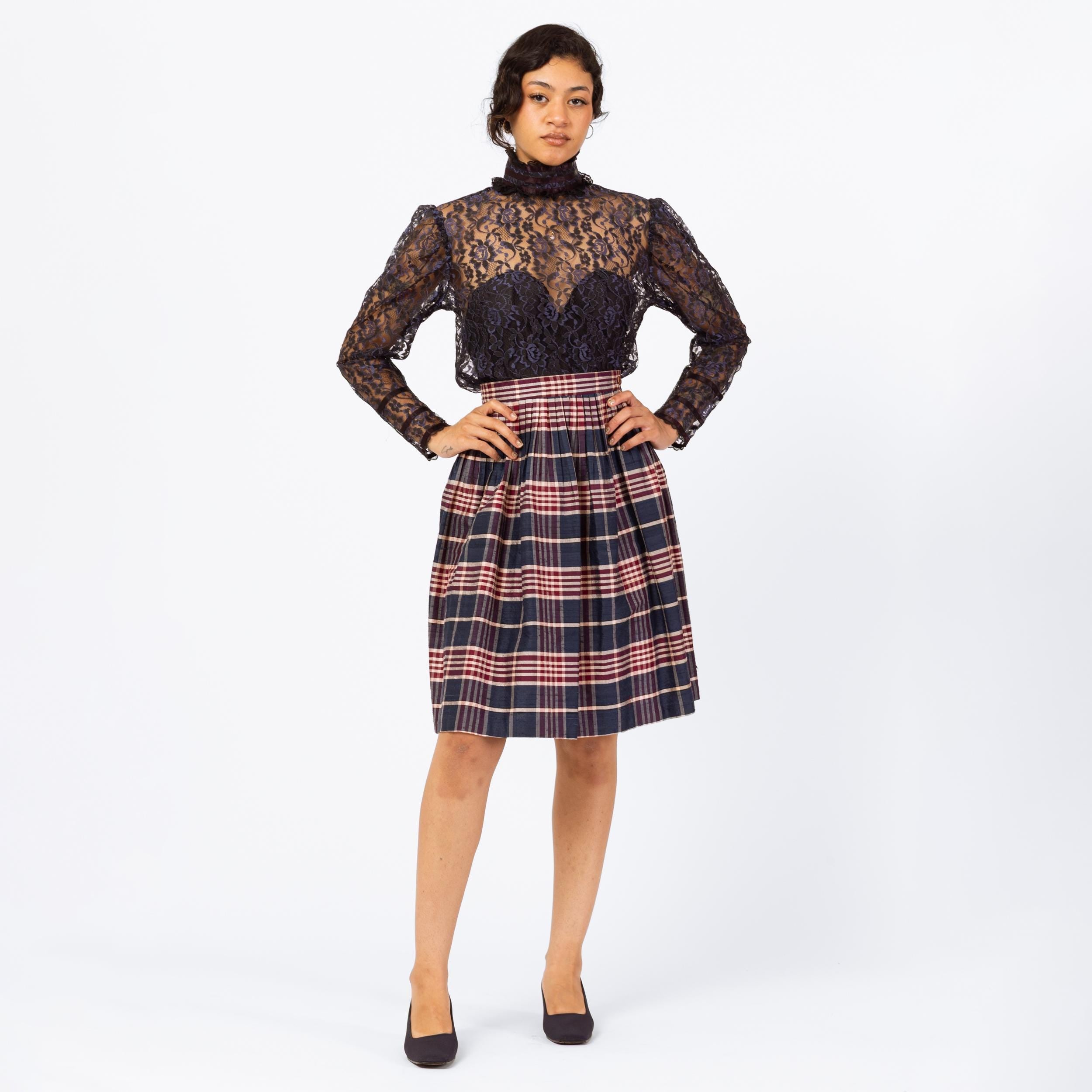 mid length pleated skirts 80