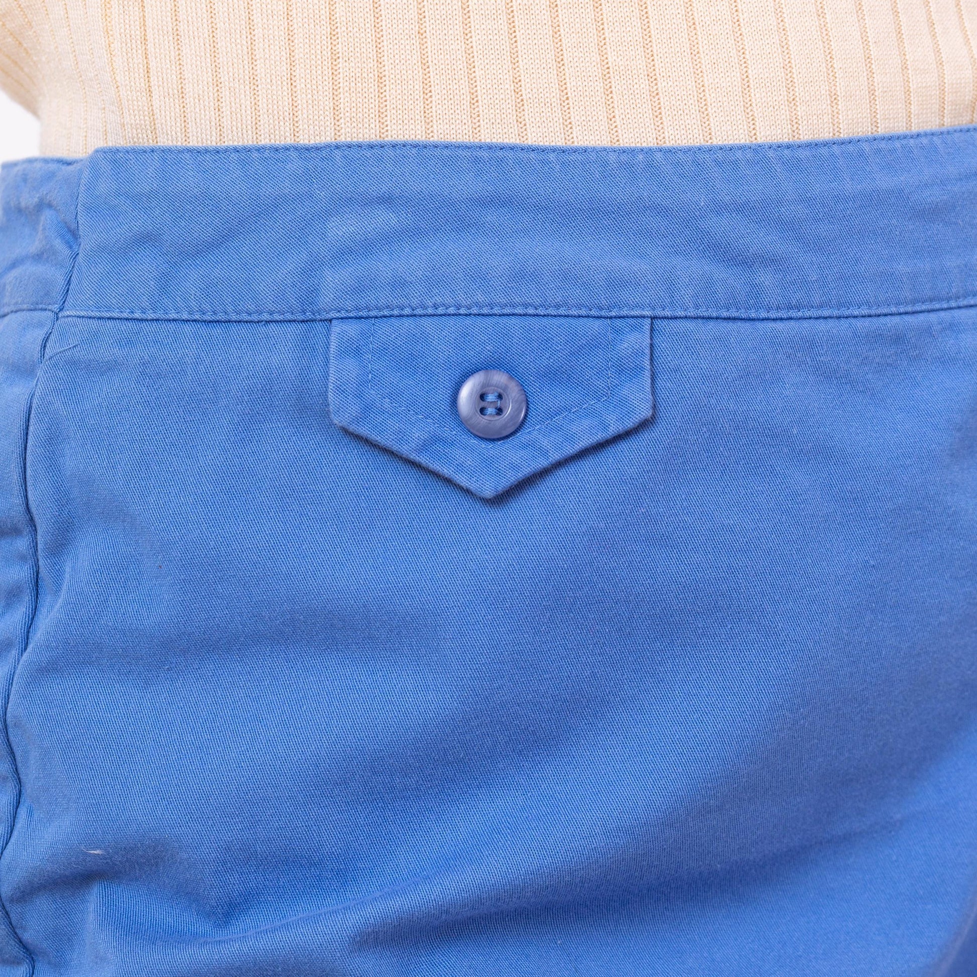 Vintage 90s Cornflower Blue Wrap Skort - Petite Large, 33" Waist | Vintage A Line High Waisted Mini Shorts Skirt