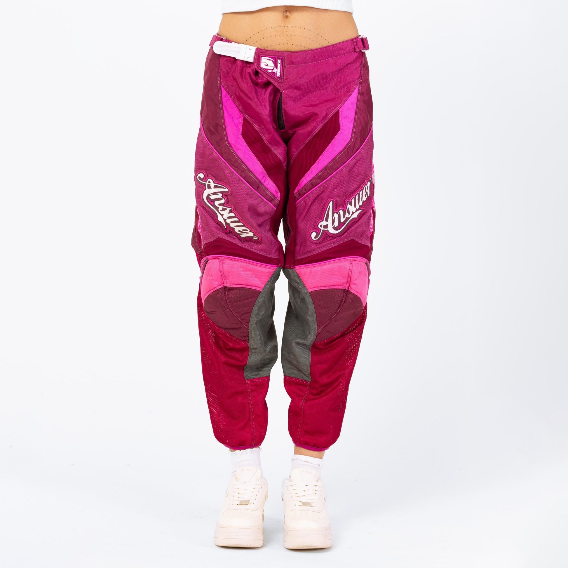 Vintage Y2K Hot Pink Motocross Pants - Medium | MX Dirtbike Biker Pants, 2000s Streetwear Pants