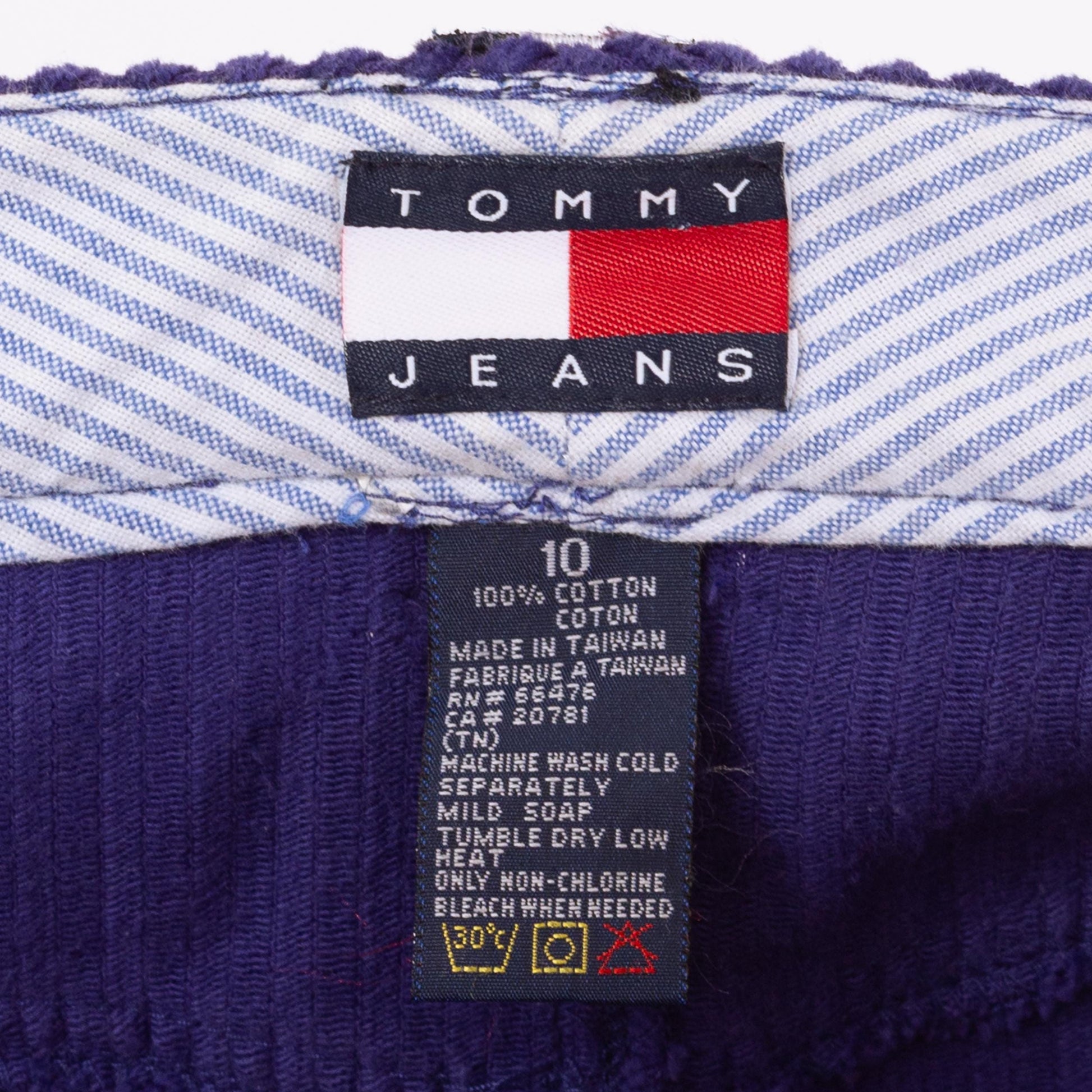 Vintage 90s Tommy Hilfiger Purple Corduroy High Waisted Mini Skirt - Medium, 28" Waist | Preppy A Line Snap Up Pencil Miniskirt