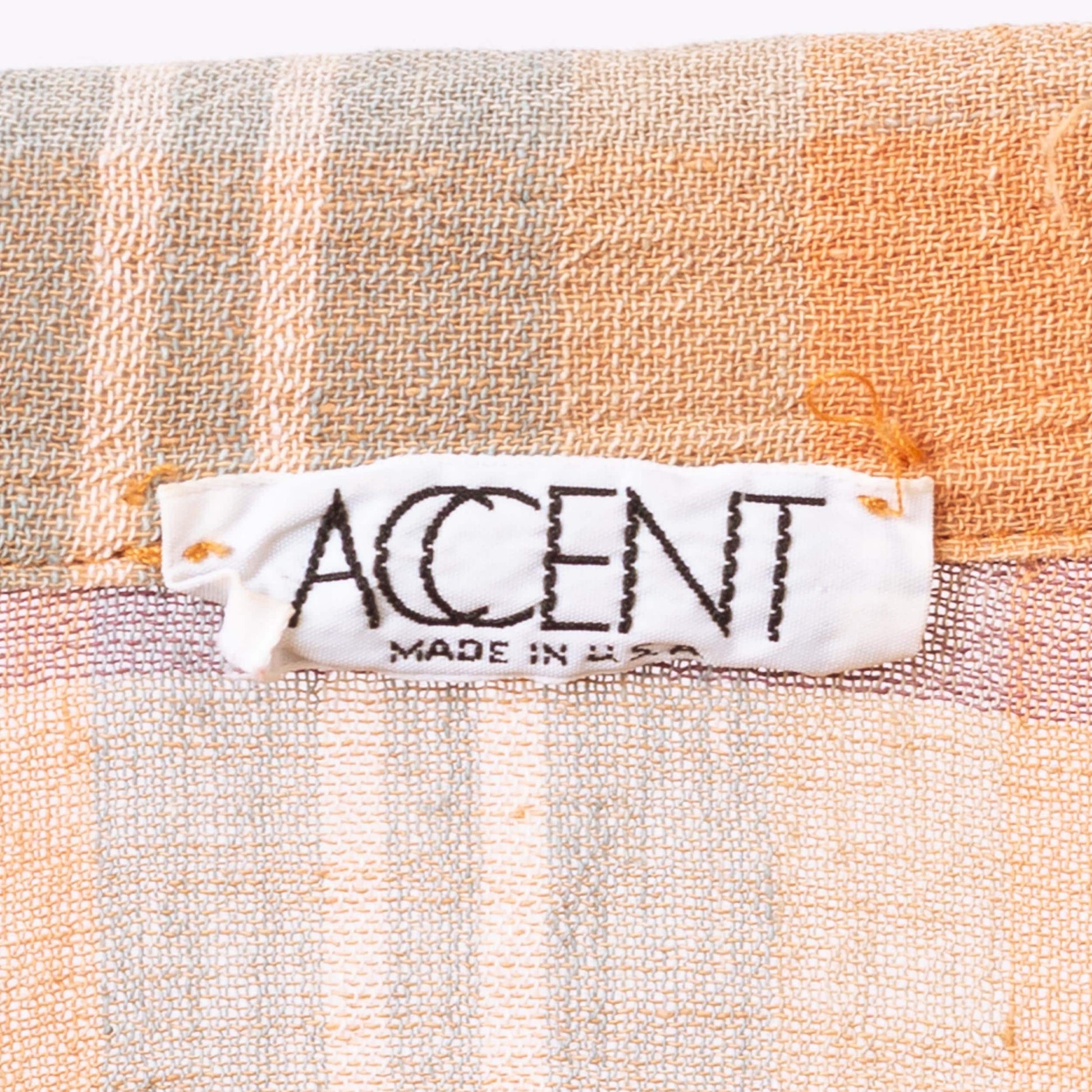 Vintage 80s Orange Plaid Woven Cotton Button Up Shirt - Large | Boho Madras Plaid Short Sleeve Collared Top