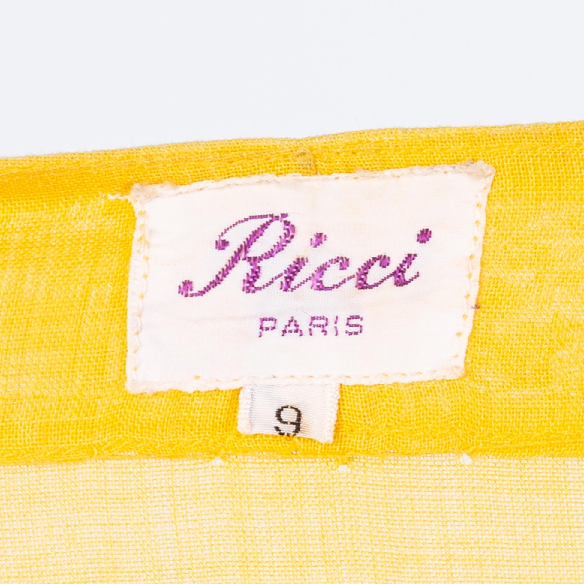 Vintage 70s Yellow Bell Sleeve Peasant Blouse - Small | Ricci Paris Boho 3/4 Sleeve Floral Ric Rac Trim Button Up Folk Festival Top