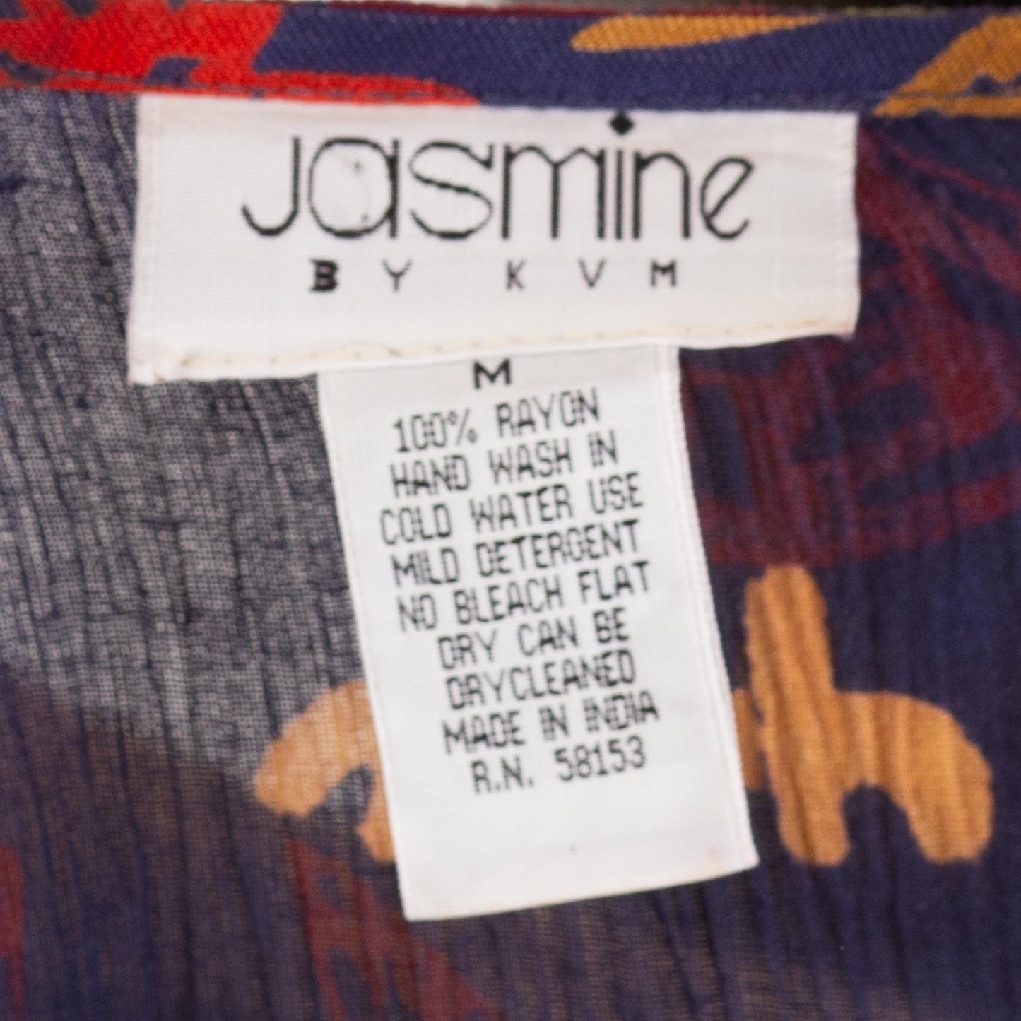 Vintage 90s Boho Elephant & Bird Print Maxi Sundress - Medium | Red Blue Rayon Made In India Sleeveless Tie Back Summer Festival Dress