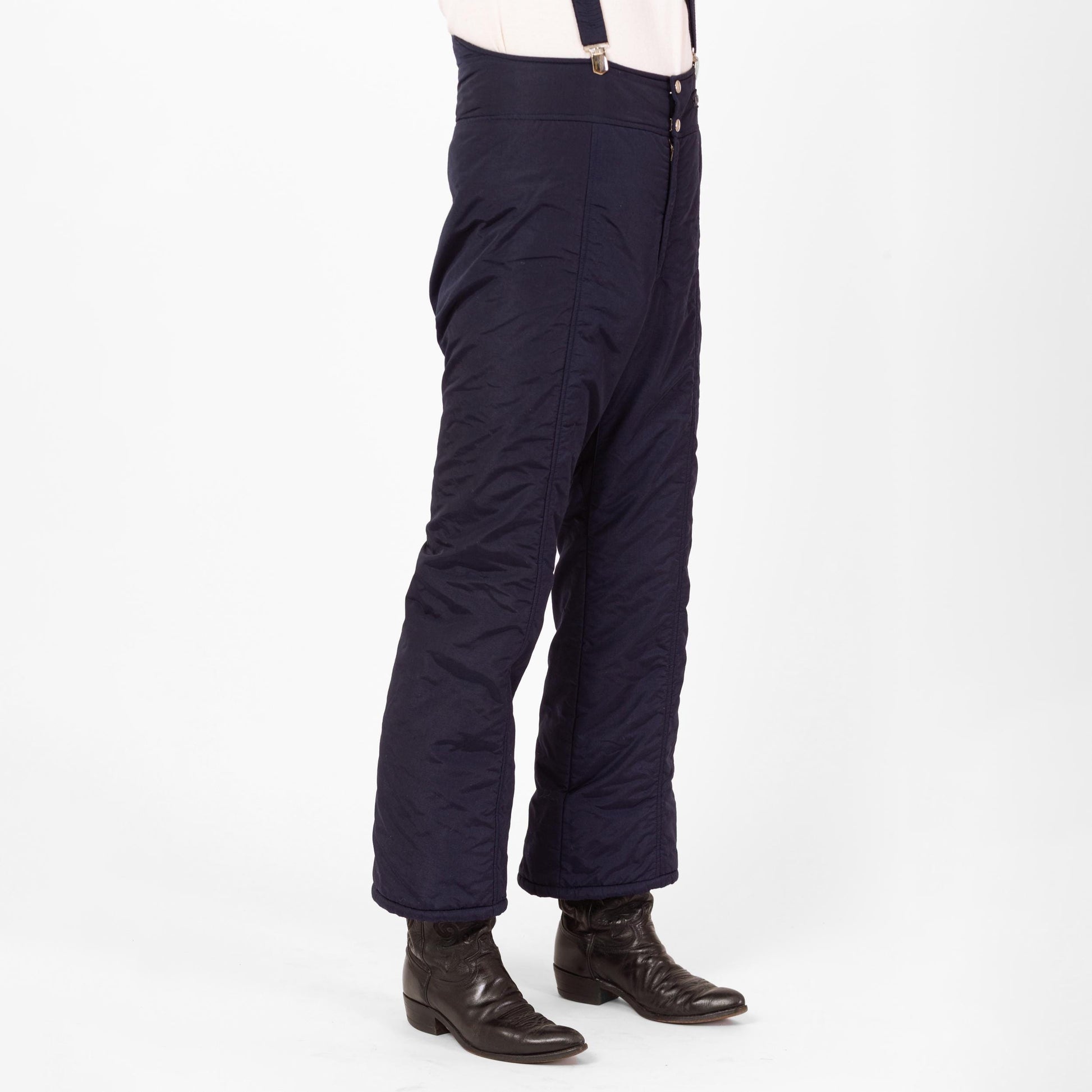 Vintage 80s Head Navy Blue Ski Overalls - Medium, Size 34 | Bib Ski Pants Winter Insulated Snow Suit