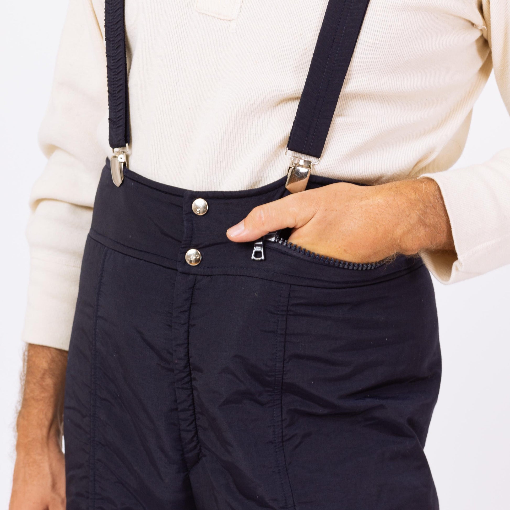 Vintage 80s Head Navy Blue Ski Overalls - Medium, Size 34 | Bib Ski Pants Winter Insulated Snow Suit