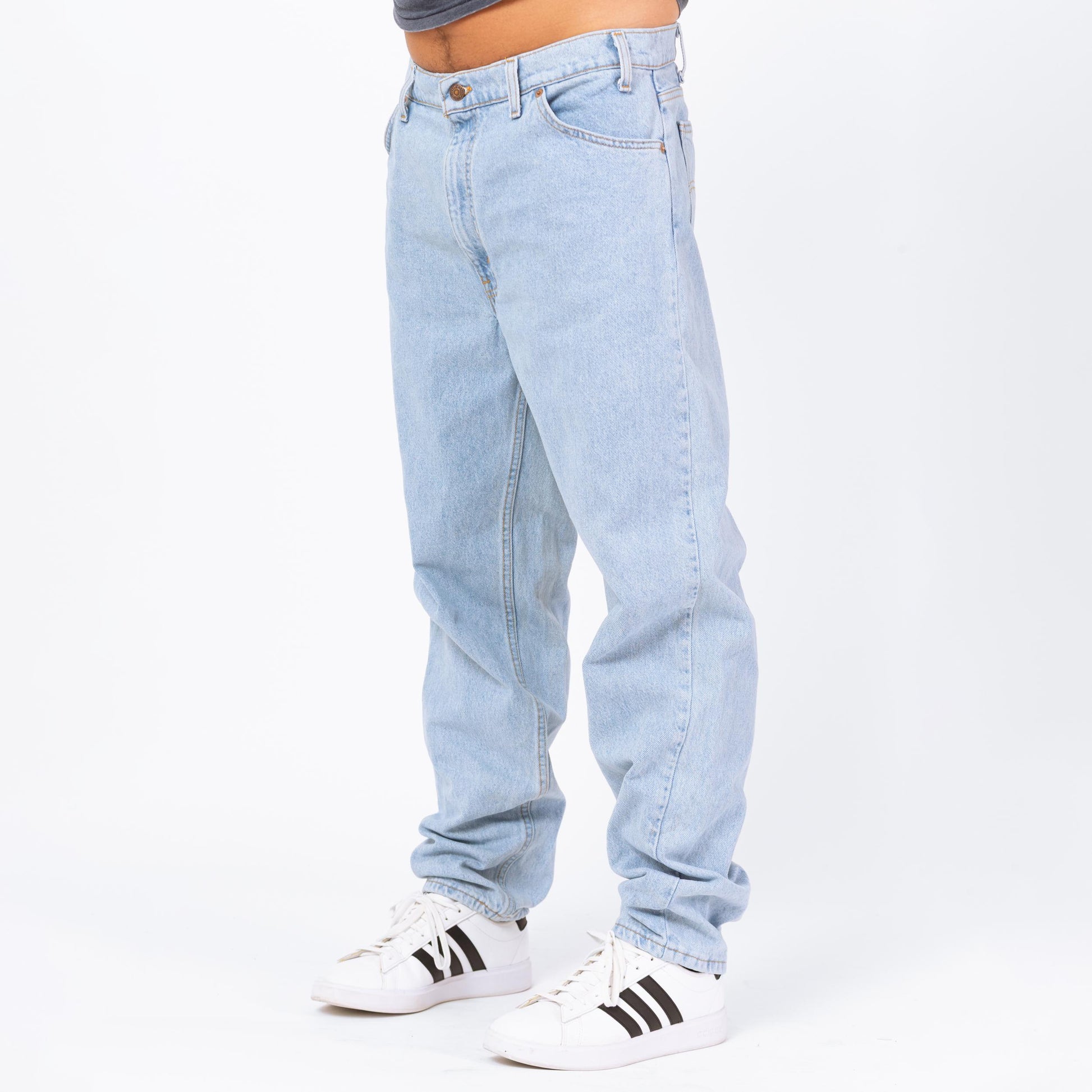 Vintage Levis 550 Made In USA Jeans - 36x32 | 80s 90s Light Wash Denim Relaxed Fit Levi's Dad Jeans