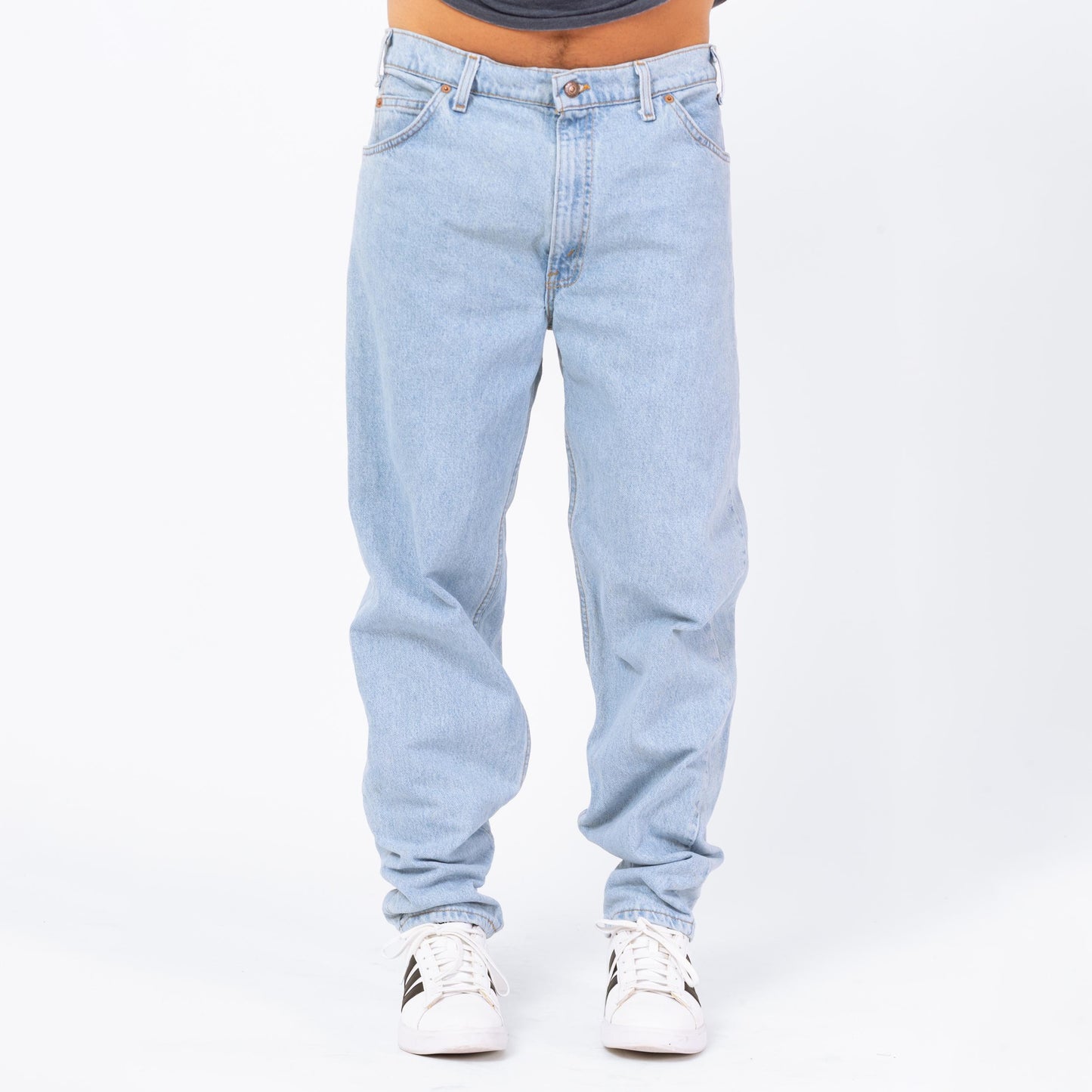 Vintage Levis 550 Made In USA Jeans - 36x32 | 80s 90s Light Wash Denim Relaxed Fit Levi's Dad Jeans