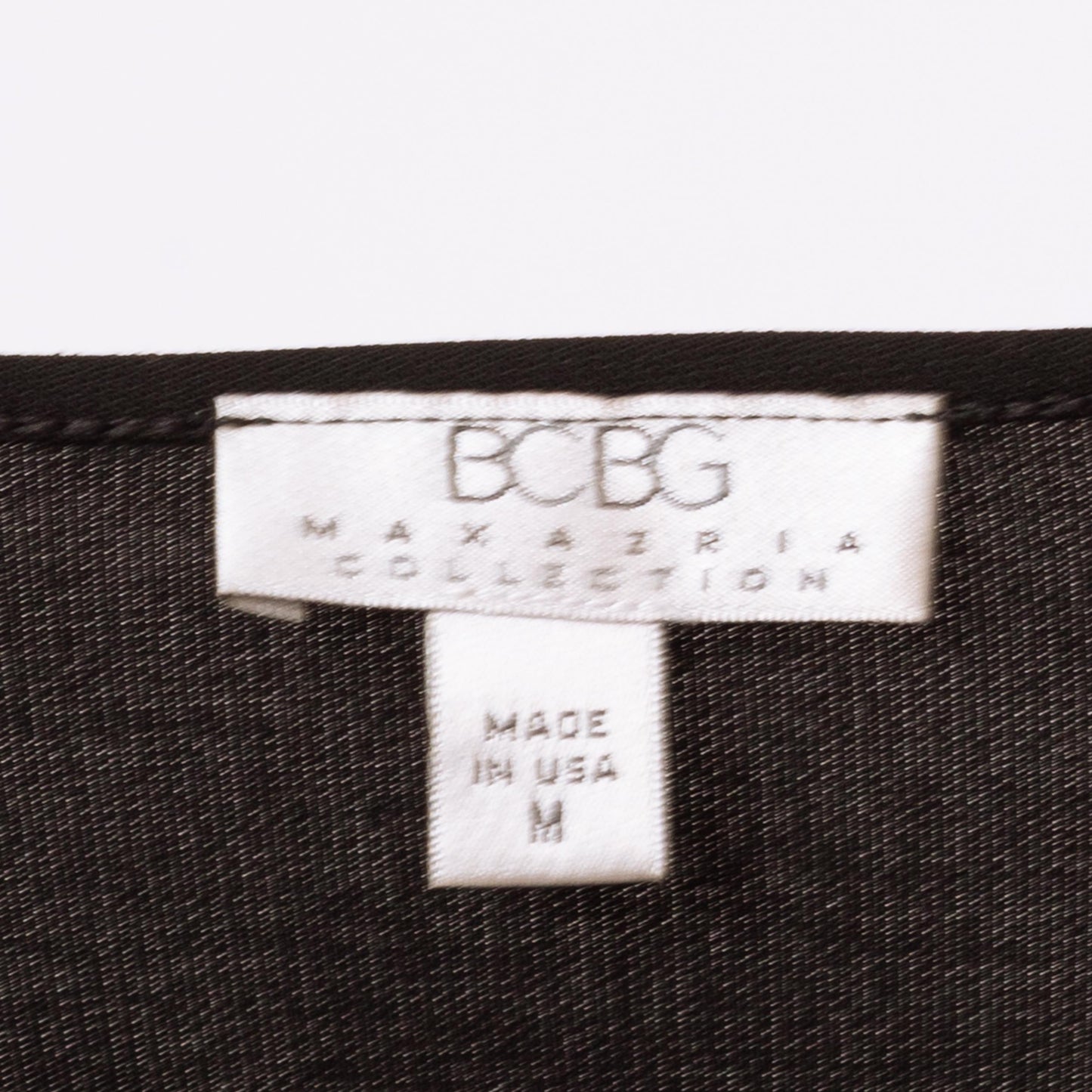 Vintage Y2K BCBG Maxazria Black Mesh Trim Cami Top - Medium | 2000s Minimalist Spaghetti Strap Low Back Club Tank