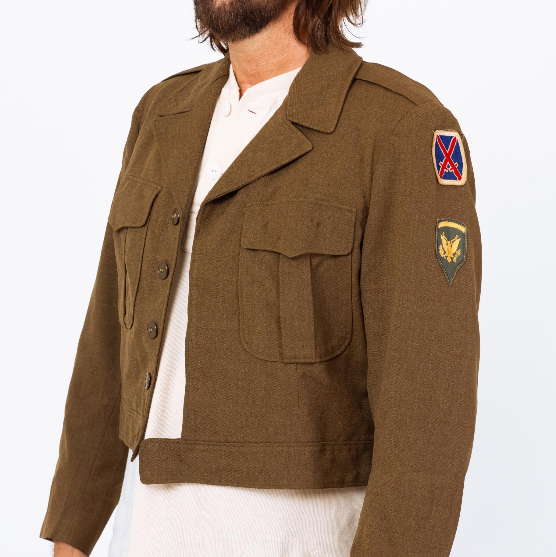 Vintage 1940s WWII Cropped Ike Army Jacket - Medium, 40R – Flying