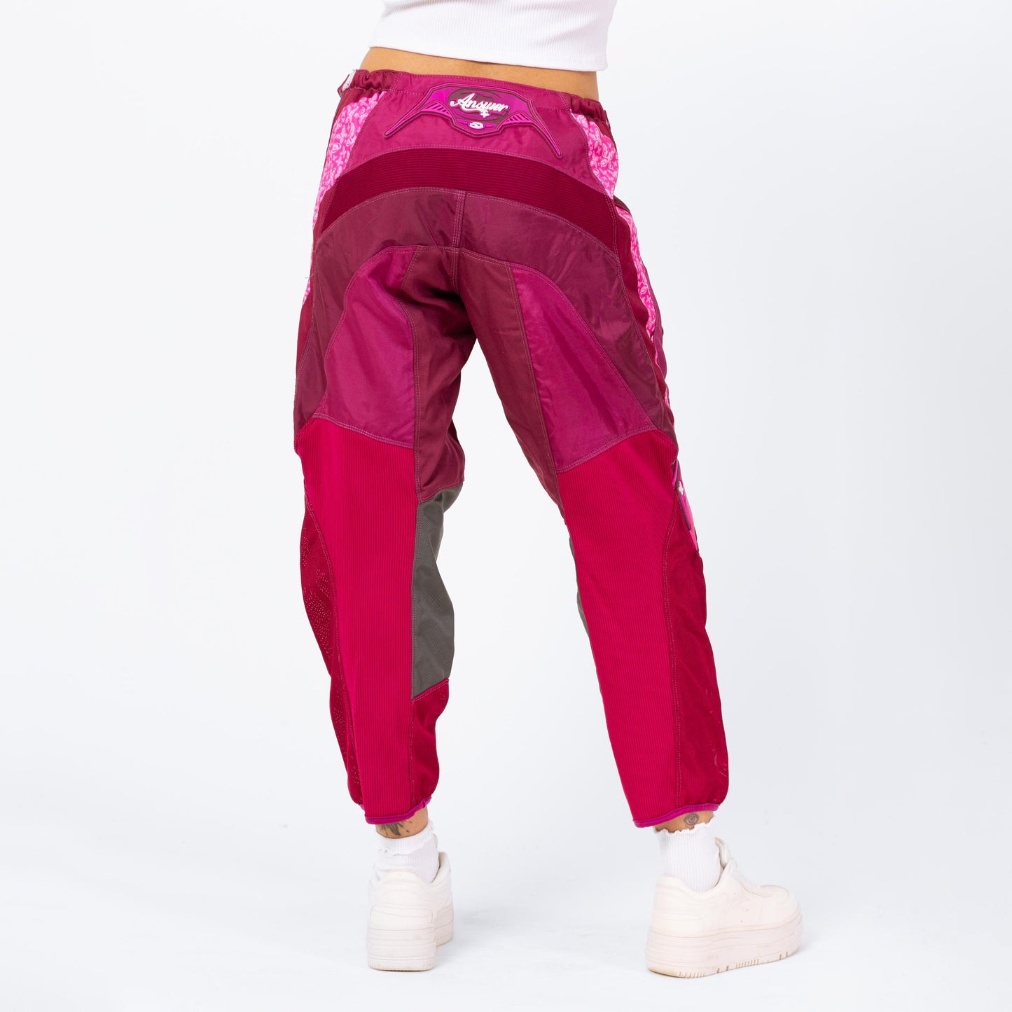 Vintage Y2K Hot Pink Motocross Pants - Medium | MX Dirtbike Biker Pants, 2000s Streetwear Pants