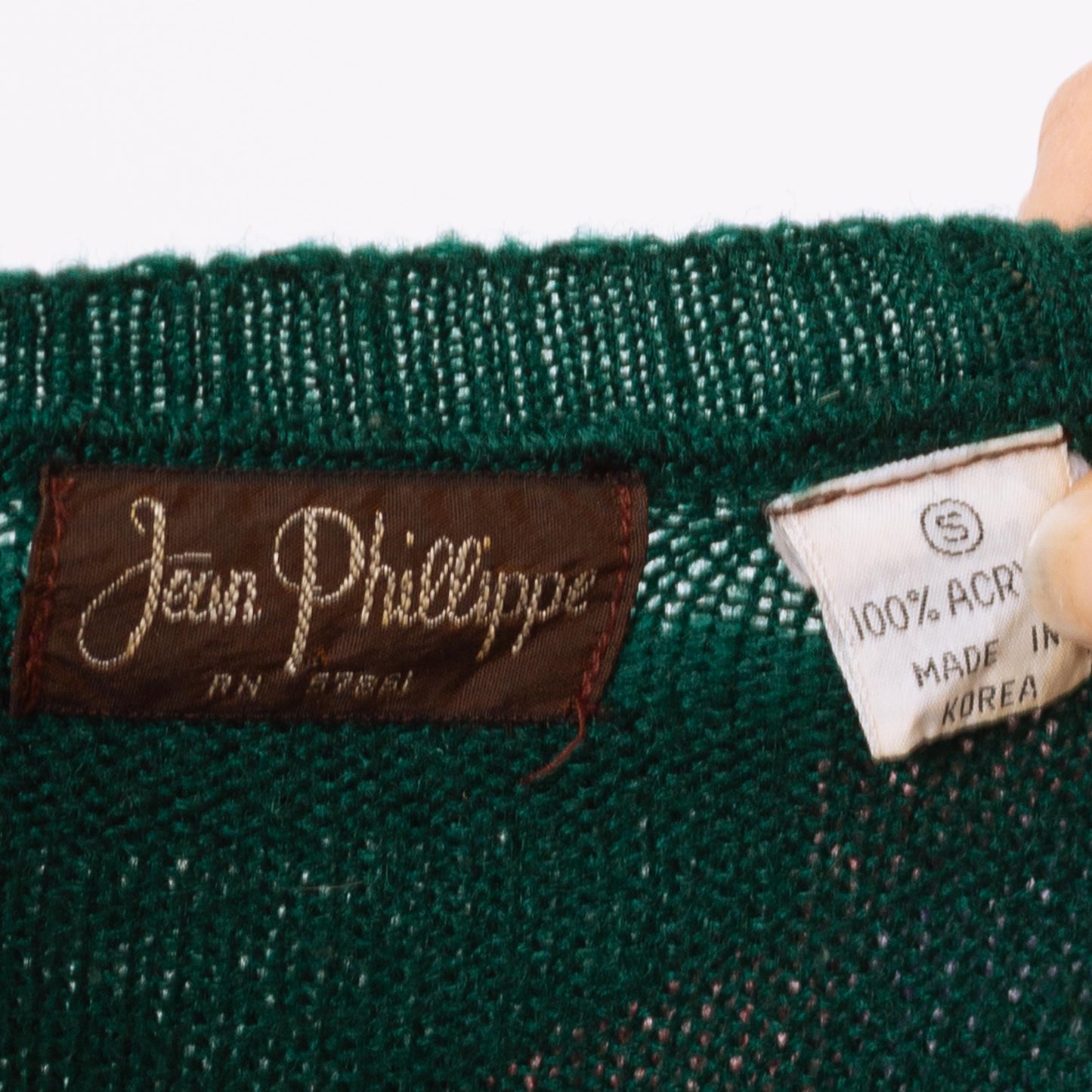 Vintage 80s Green Argyle Knit Sweater - Small | Preppy Pullover Jumper, Dark Academia Retro Knitwear