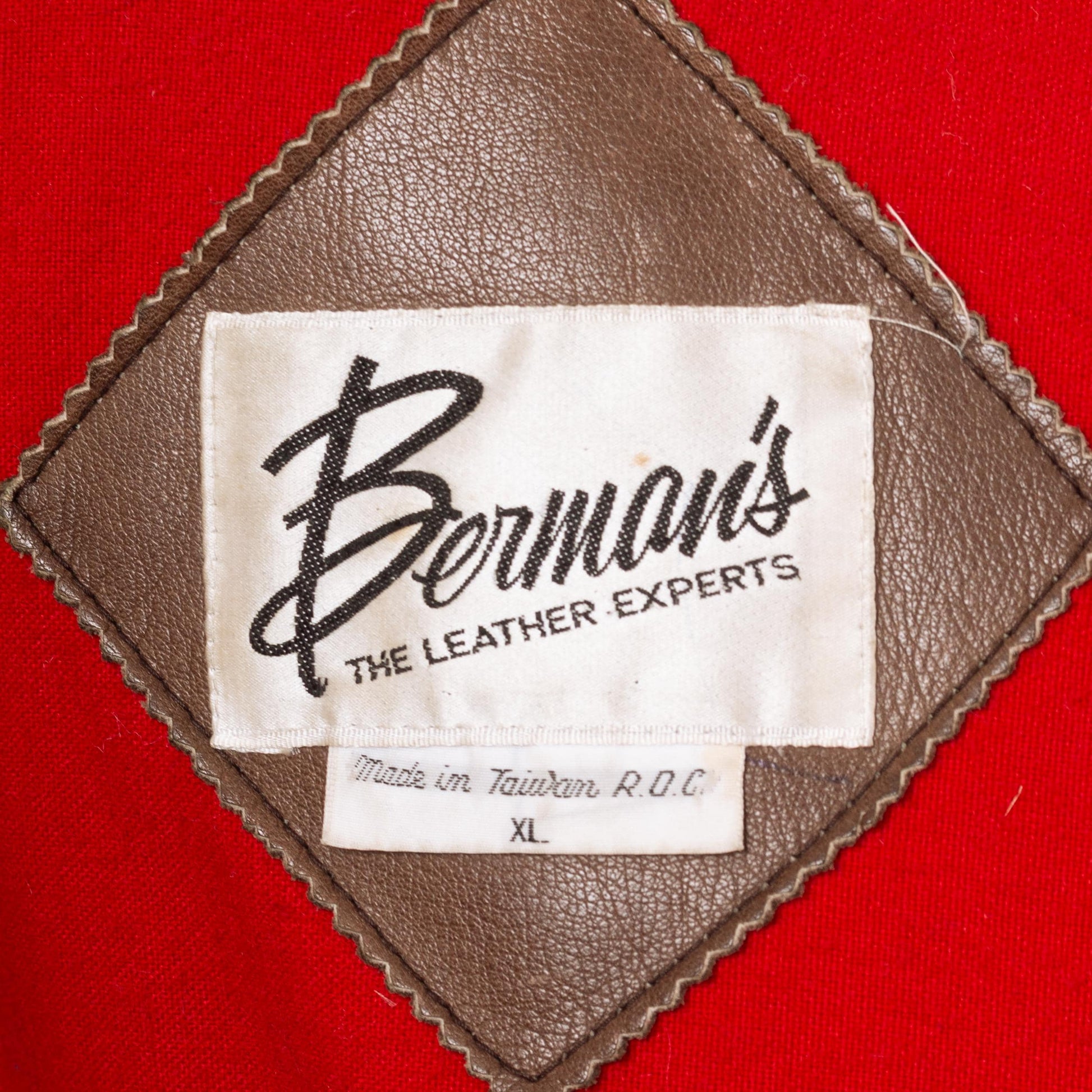 Vintage 80s Brown Leather Bomber Jacket - Extra Large | Berman's Zip Up Oversize Aviator Moto Coat