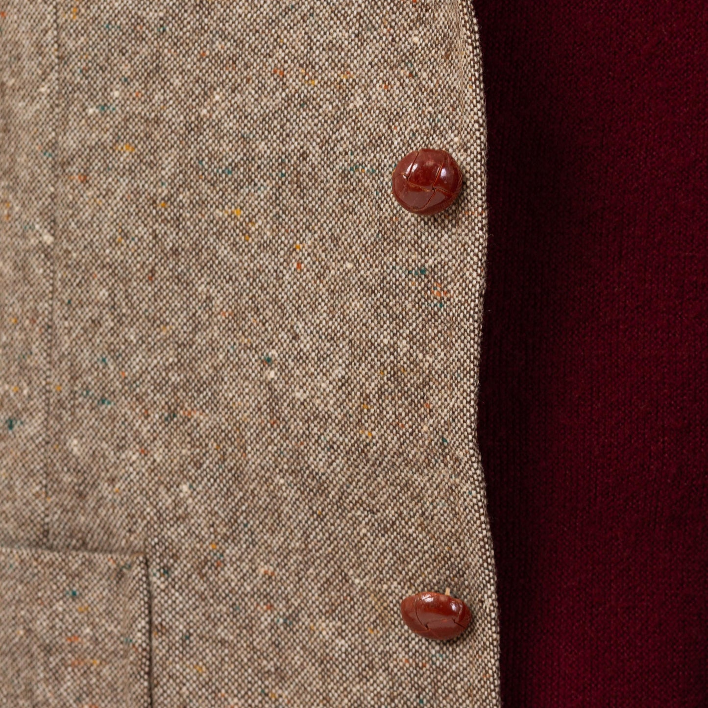 Vintage 70s Grey Tweed Elbow Patch Sport Coat - Medium | Preppy Single Breasted Suede Trim Blazer Suit Jacket