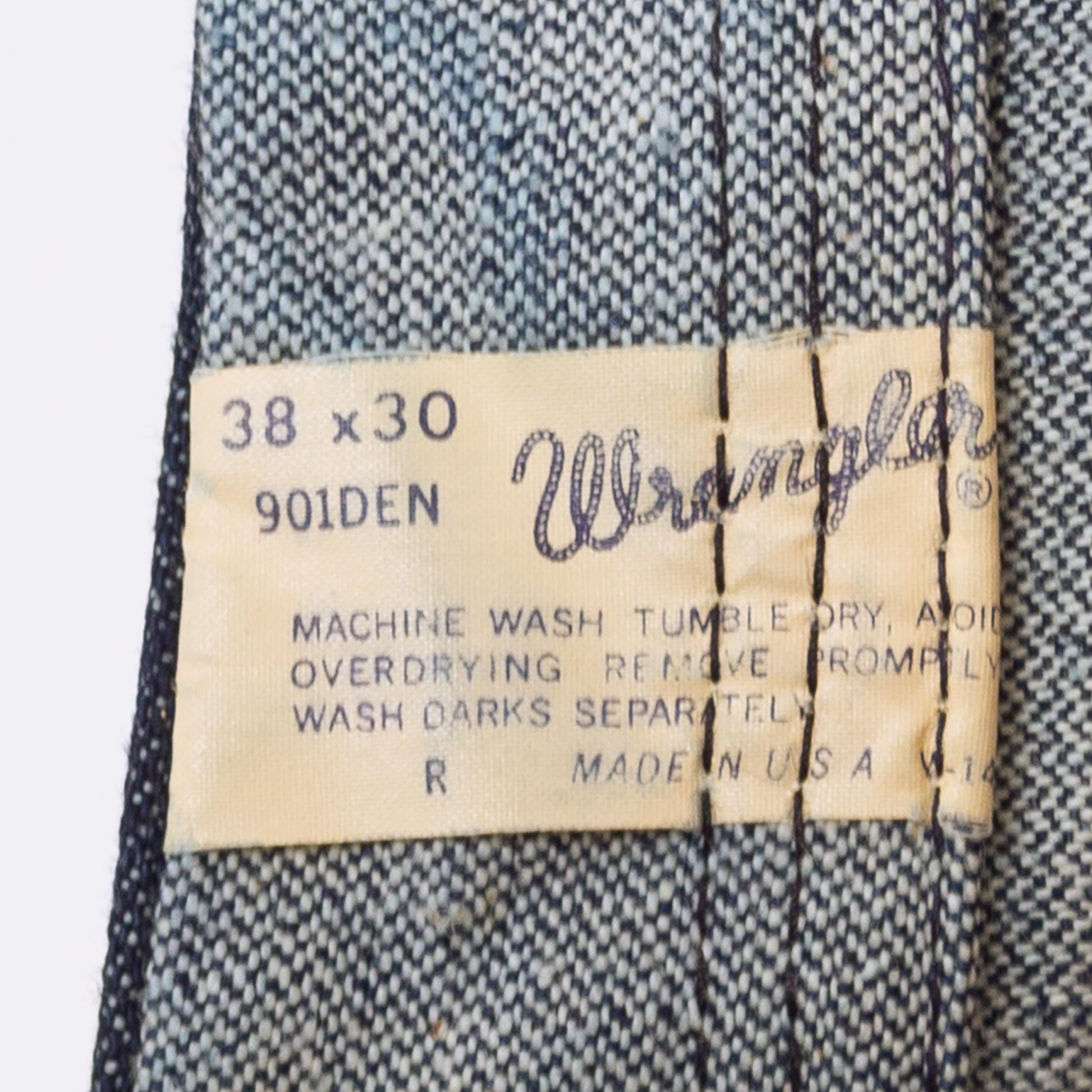Vintage 70s Wrangler Deadstock Flared Unisex Jeans - 38x30 | Dark Wash Denim High Waisted Bootcut Jeans