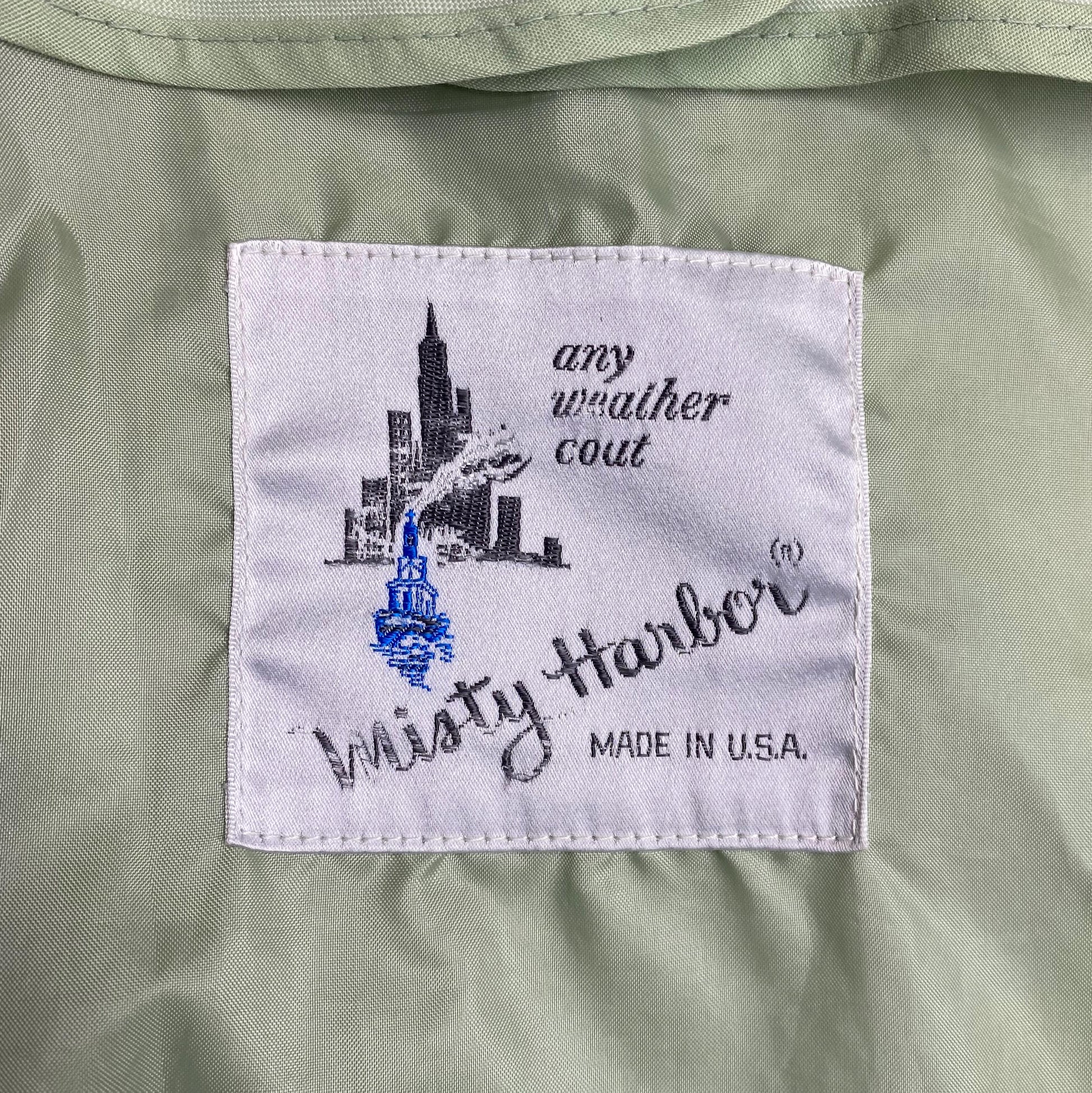 Vintage 80s Mint Green "Any Weather" Trench Coat - Extra Large | Misty Harbor Long Duster Rain Jacket