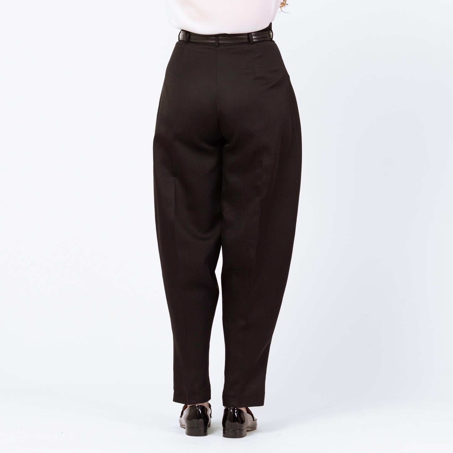 Vintage 60s 70s Black High Waisted Balloon Pants - Small, 27" Waist | Baggy Pleated Charlie Chaplin Costume Trousers