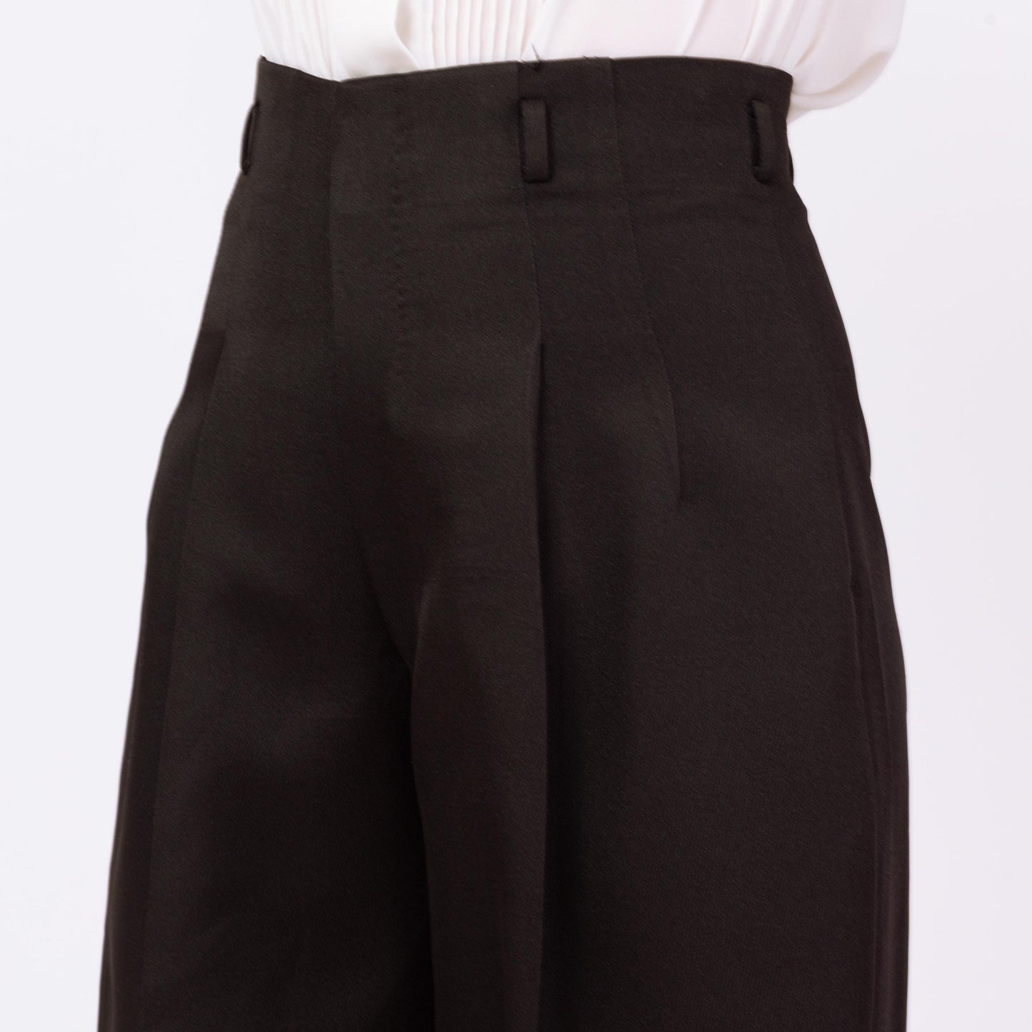 Vintage 60s 70s Black High Waisted Balloon Pants - Small, 27" Waist | Baggy Pleated Charlie Chaplin Costume Trousers