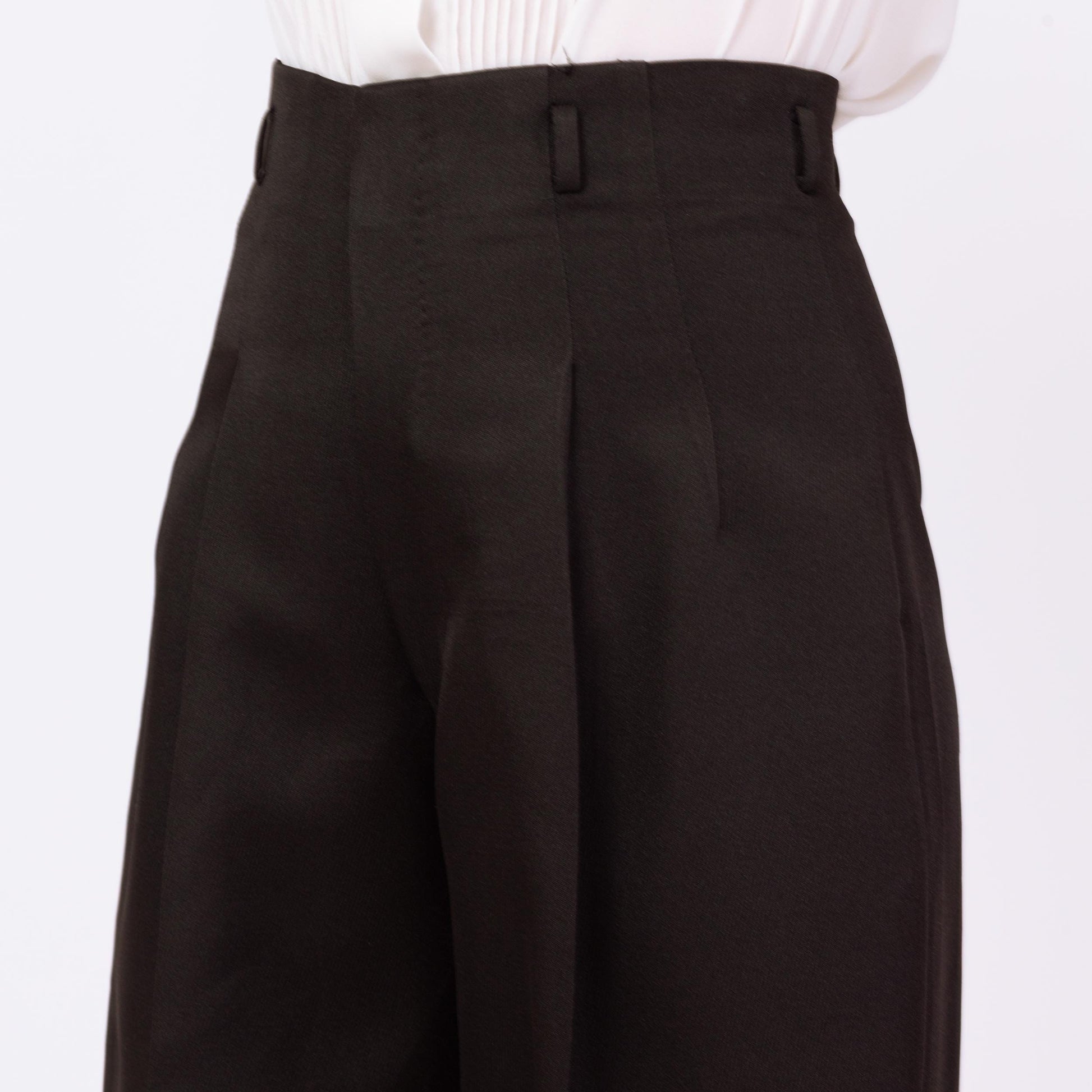 Vintage 60s 70s Black High Waisted Balloon Pants - Small, 27" Waist | Baggy Pleated Charlie Chaplin Costume Trousers