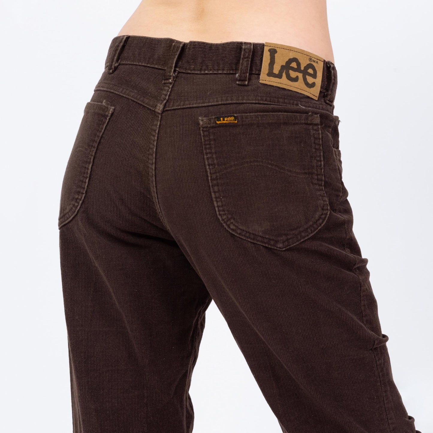 Vintage 70s Lee Riders Brown Corduroy Flares - 33x28 | Unisex Union Made Mid High Rise Bootcut Pants