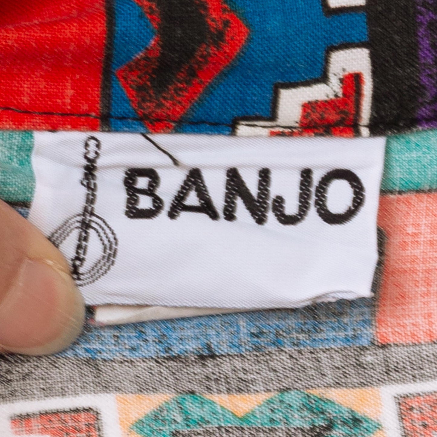 Vintage 90s Southwestern Striped Crop Top - Small | Banjo Texas Long Sleeve Collared Button Up Cropped Shirt