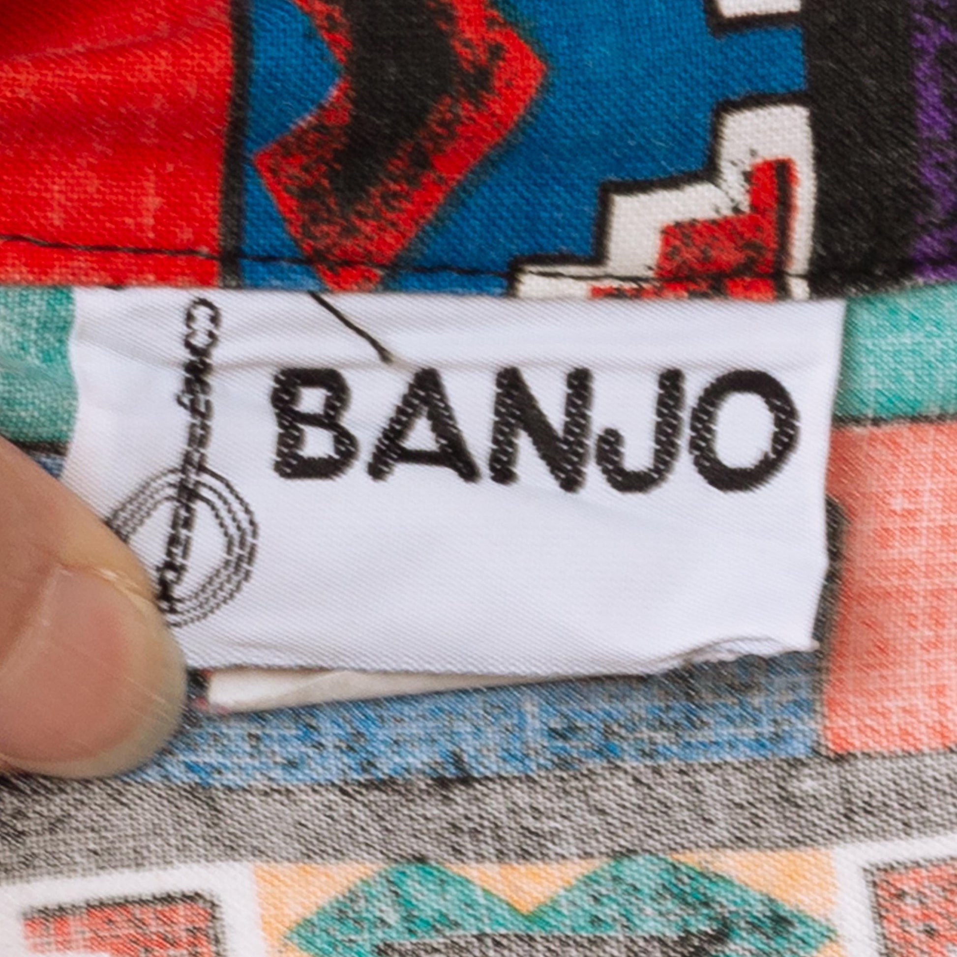 Vintage 90s Southwestern Striped Crop Top - Small | Banjo Texas Long Sleeve Collared Button Up Cropped Shirt