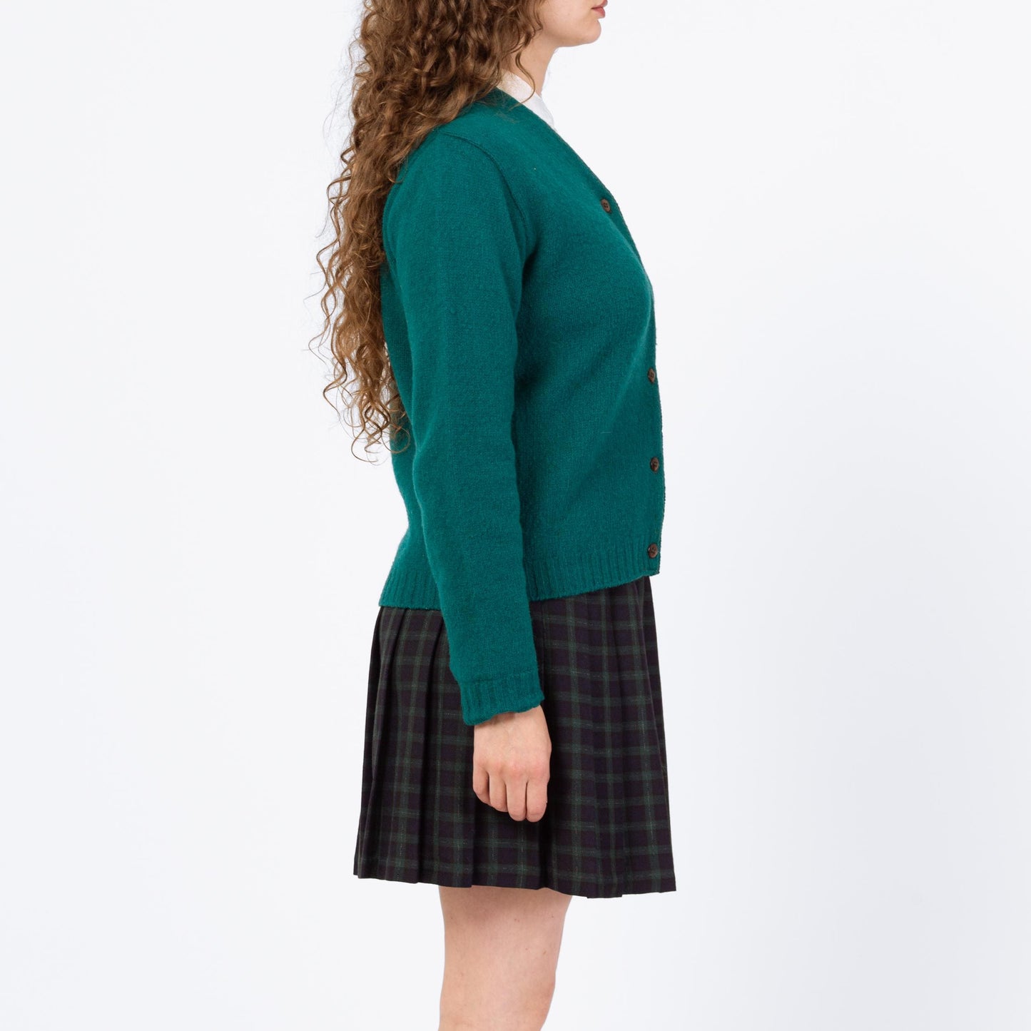 Vintage 60s Jantzen Teal Green Cardigan - Medium