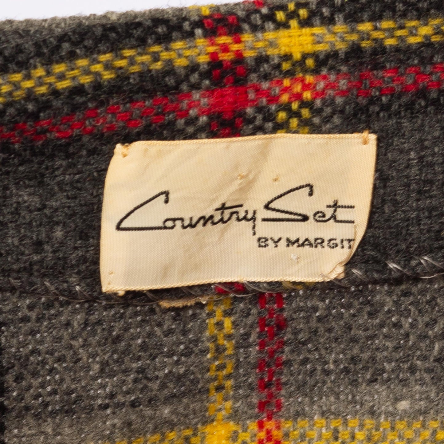 Vintage 60s Preppy Plaid Mini Skirt & Vest Set - Extra Small