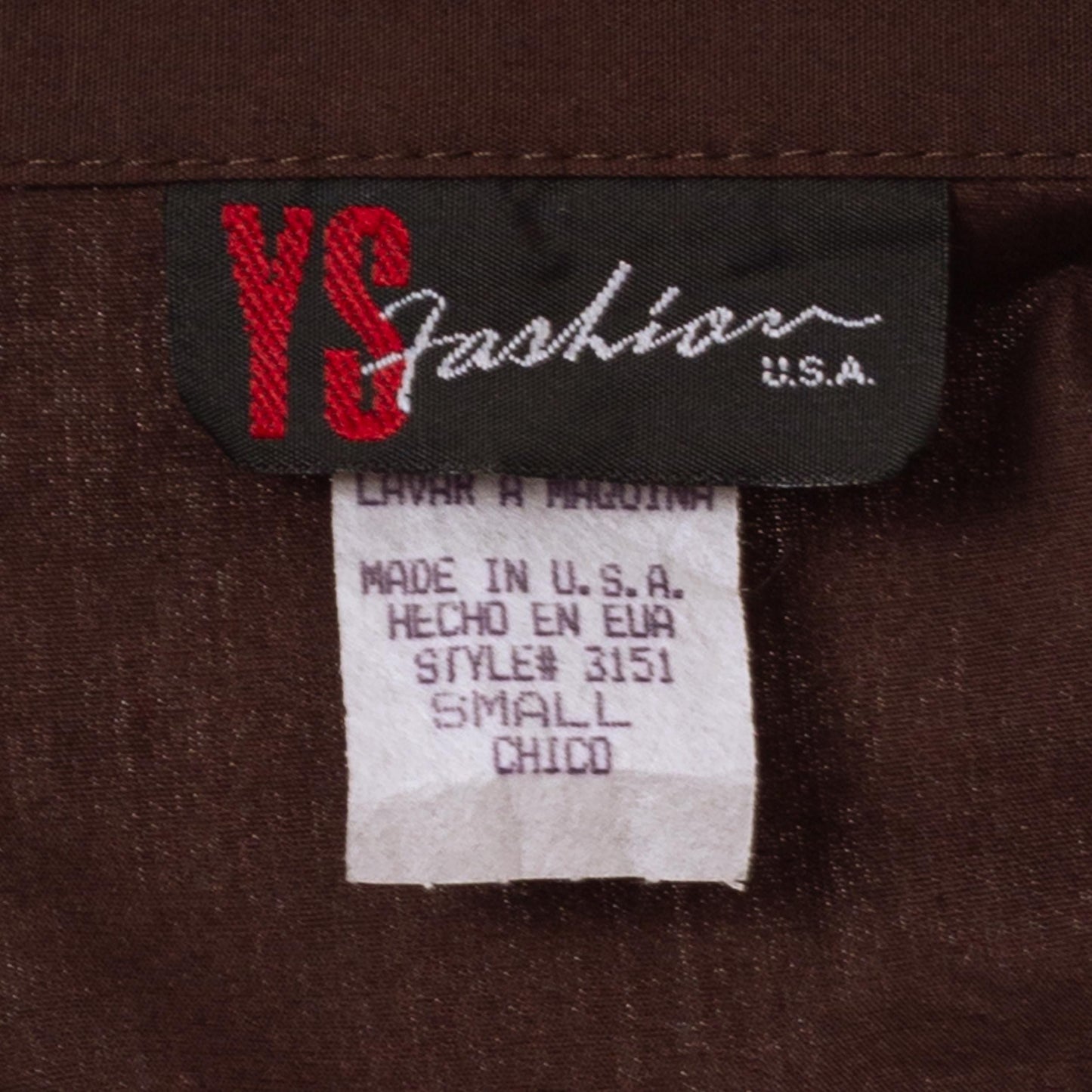 Vintage Y2K Chocolate Brown 3/4 Sleeve Top - Small